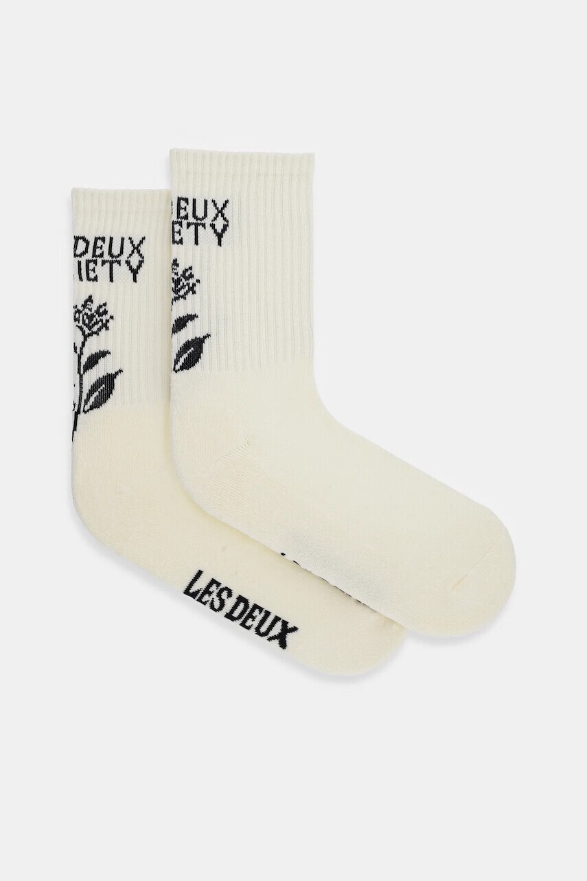 Ponožky Les Deux 2-pak pánske, béžová farba, LDM950018