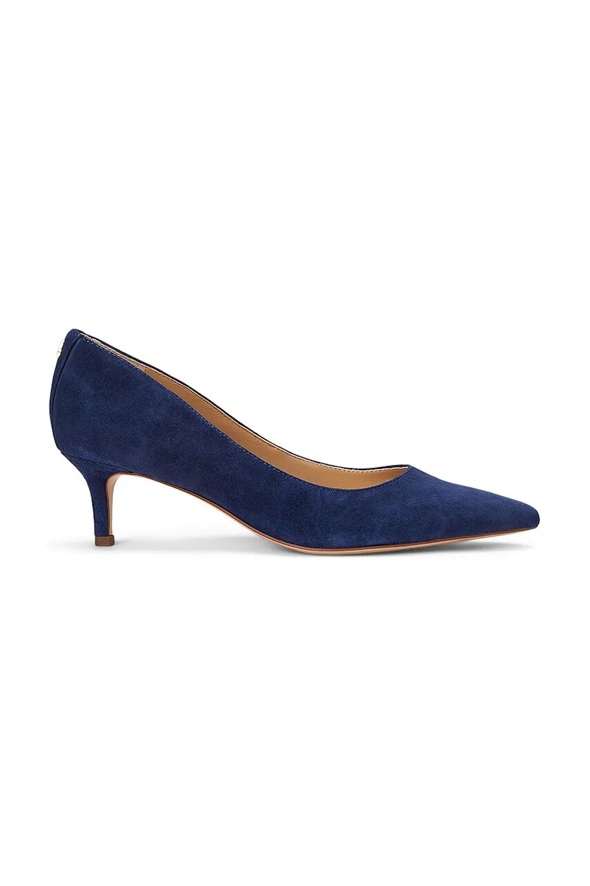 Semišové lodičky Lauren Ralph Lauren Adrienne tmavomodrá farba, 802755524010