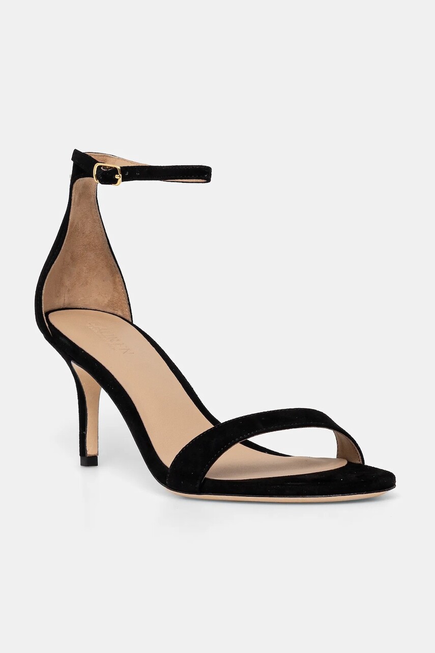Semišové sandále Lauren Ralph Lauren Allie Mid čierna farba, 802959175001