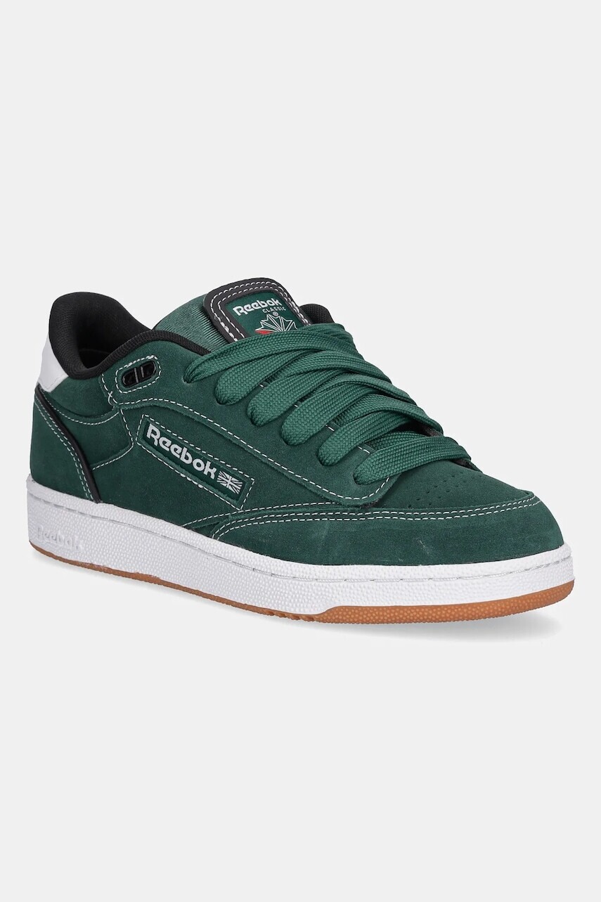 Semišové tenisky Reebok Classic CLUB C BULC CLN zelená farba, 100209035
