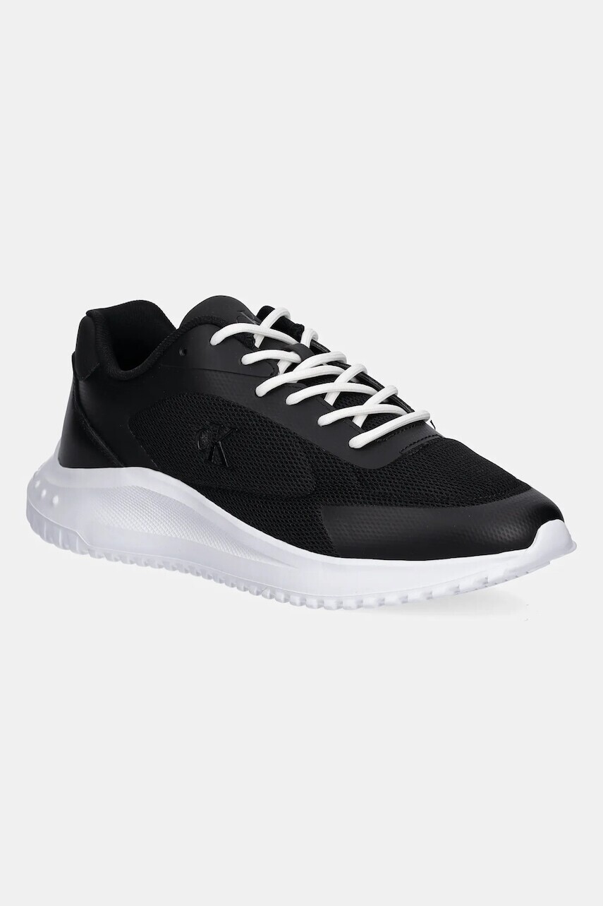 Tenisky Calvin Klein Jeans EVA RUNNER LOW MESH MIX čierna farba, YM0YM01185