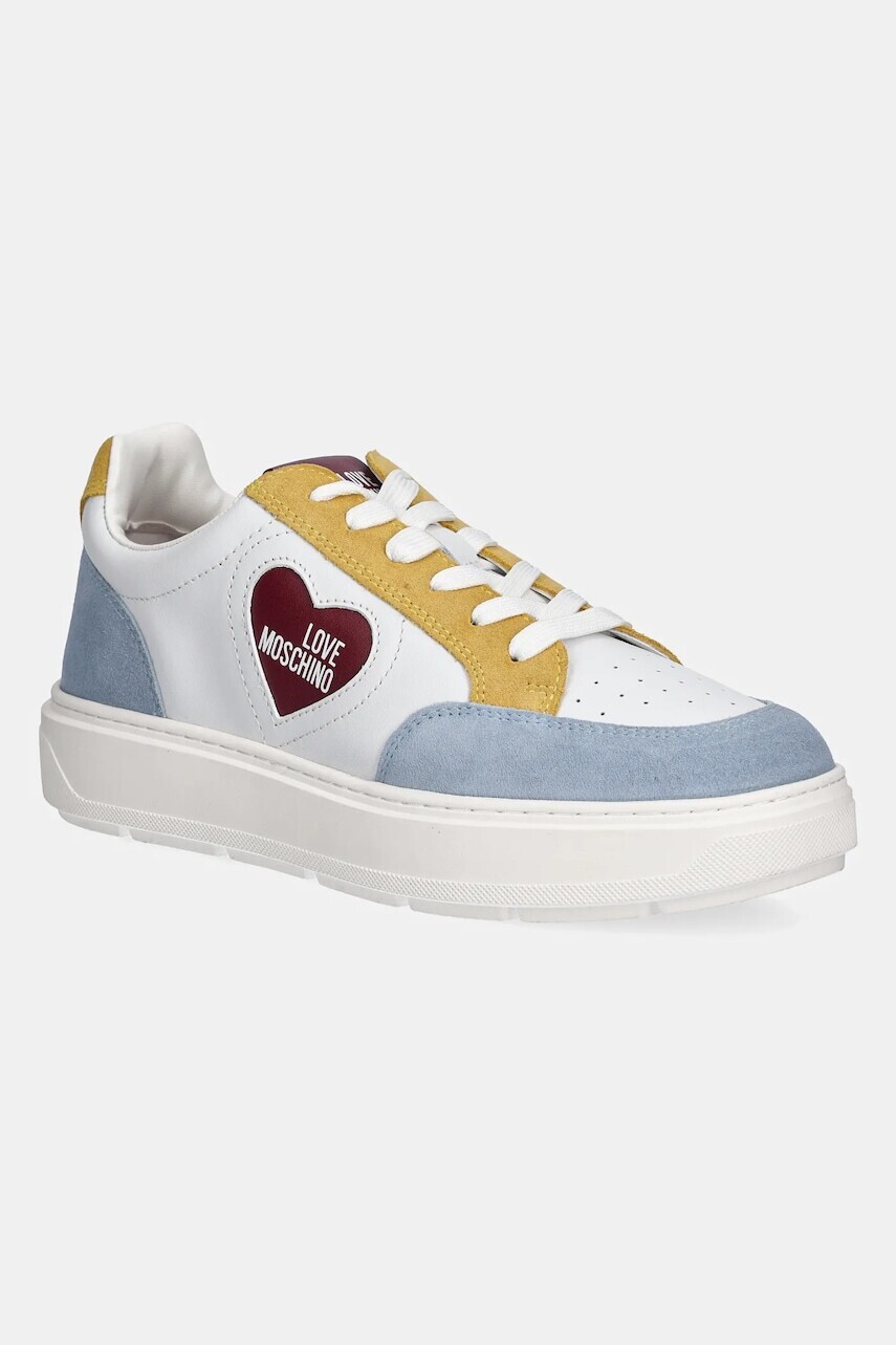 Kožené tenisky Love Moschino biela farba, JA15154G1MIAA10B