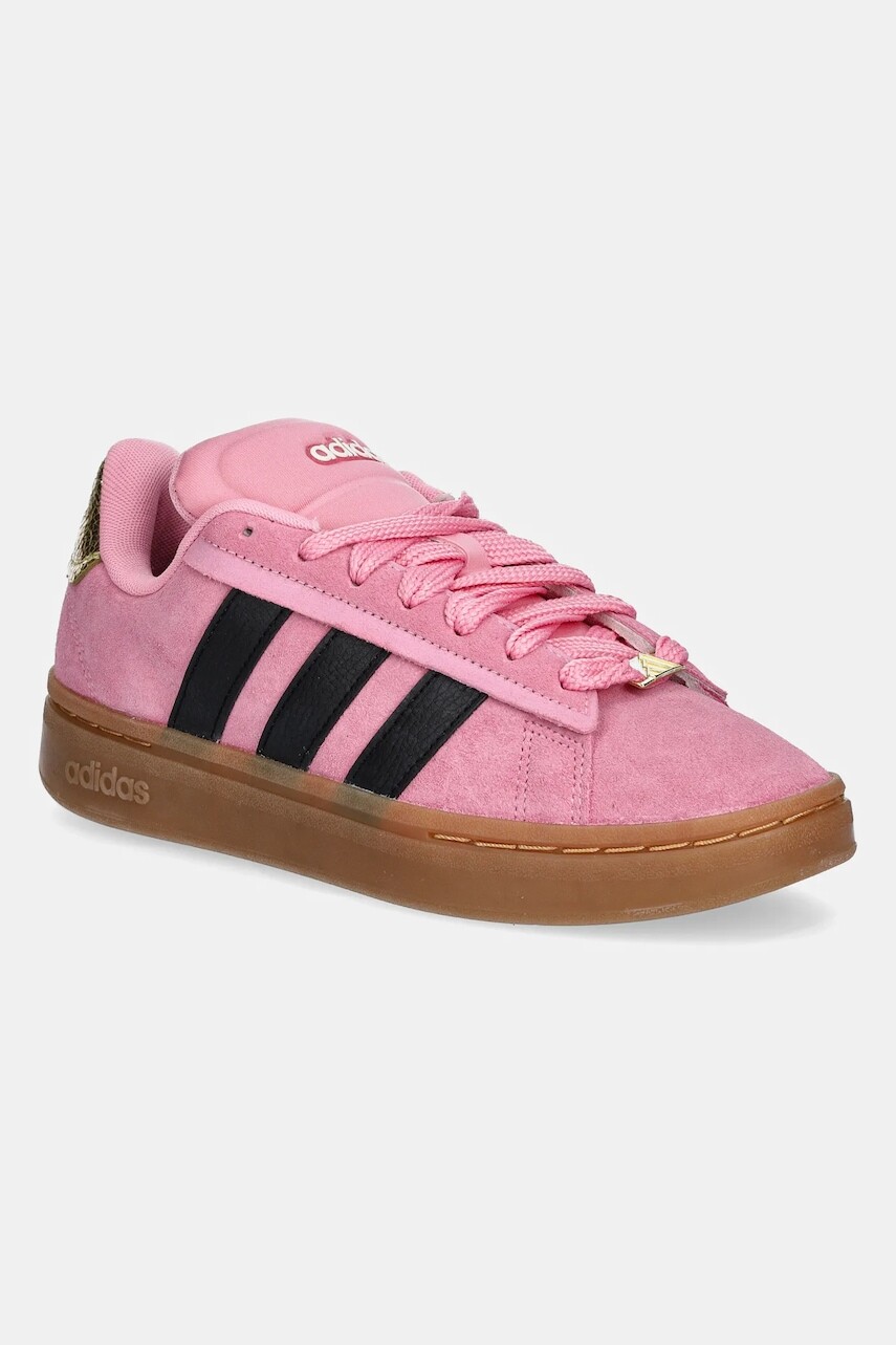 Semišové tenisky adidas GRAND COURT ALPHA 00s ružová farba, JH8669