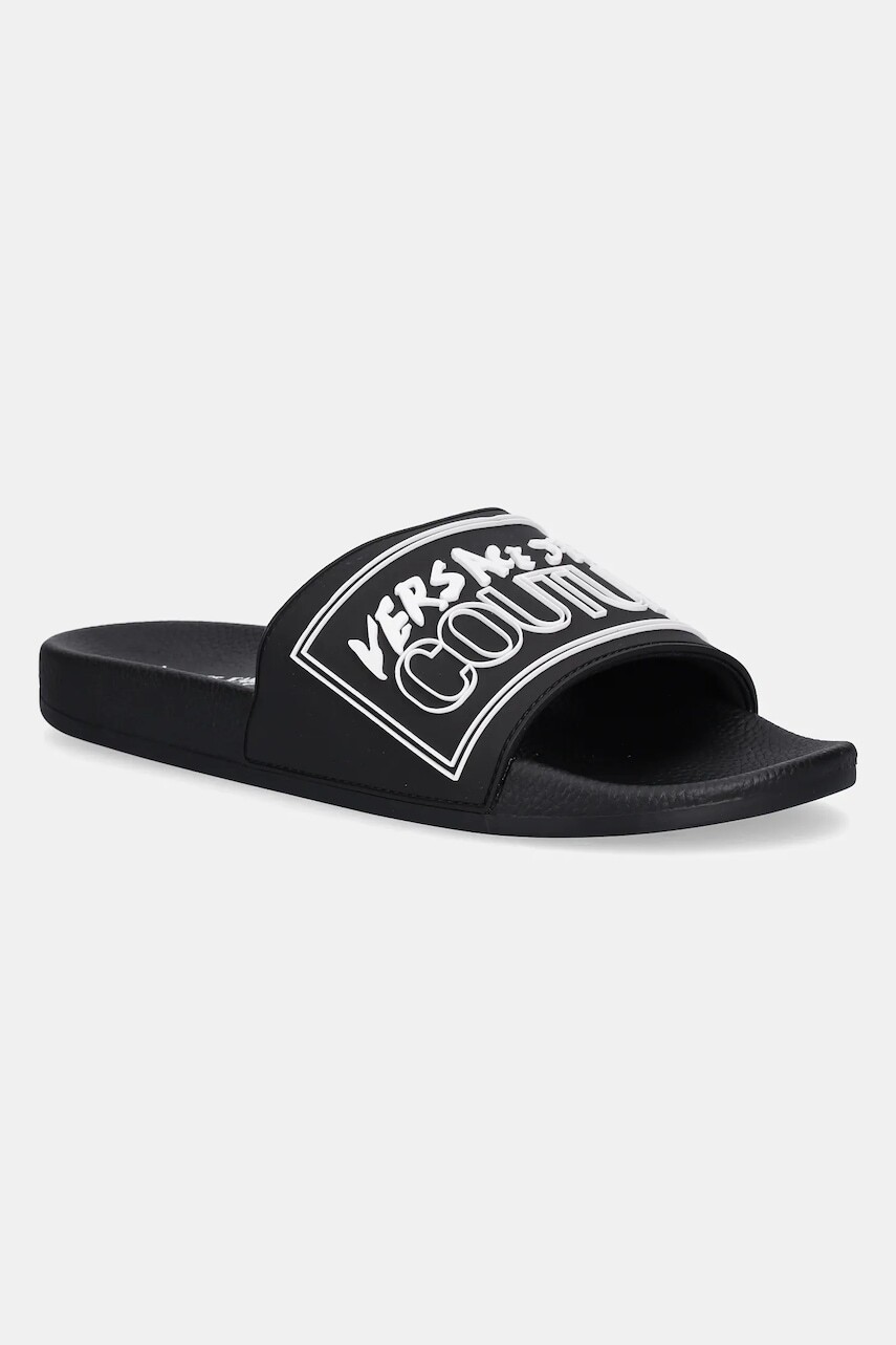 Šľapky Versace Jeans Couture pánske, čierna farba, 78YA3SQ3 ZSC22 899