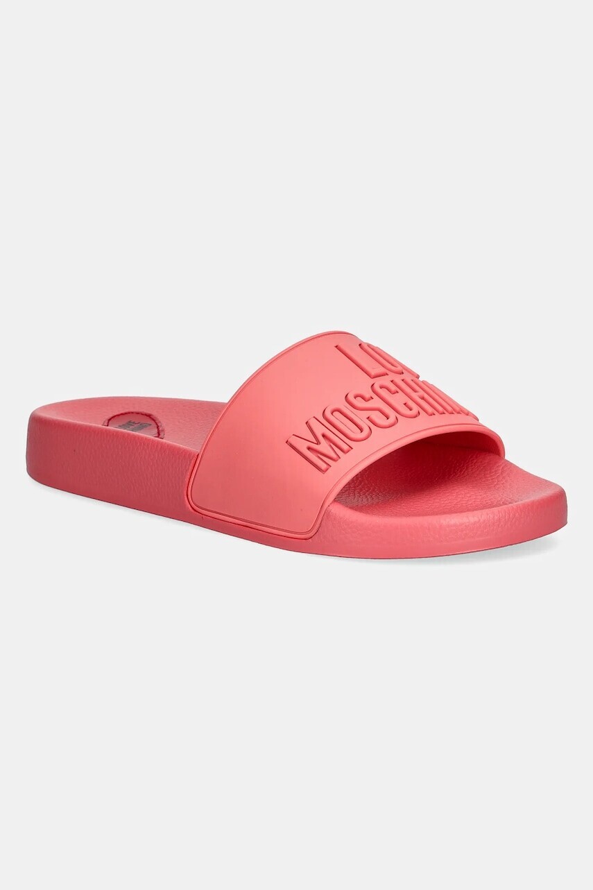 Šľapky Love Moschino dámske, oranžová farba, JA28052G1MI15502