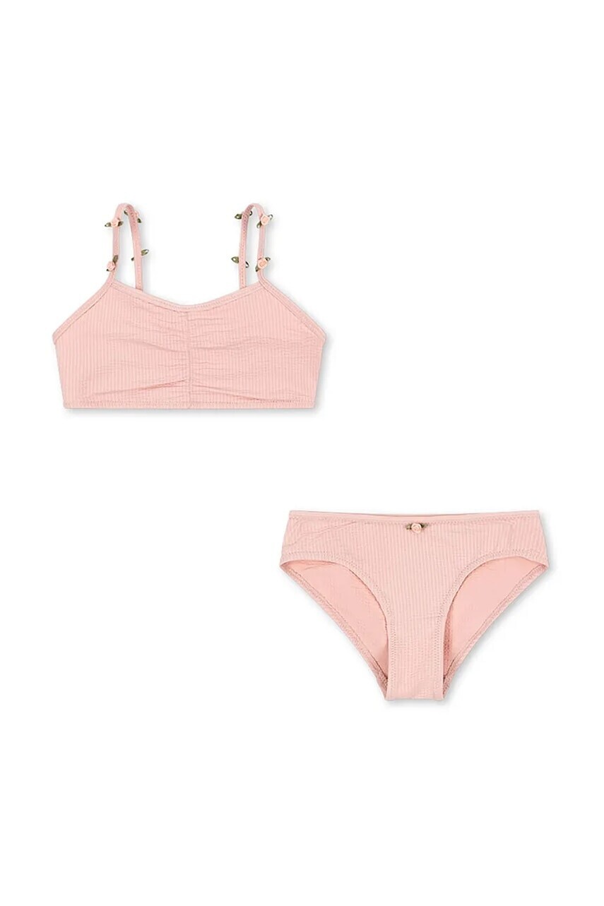 Dvojdielne detské plavky Konges Sløjd FLEURI BIKINI ružová farba, KS102629