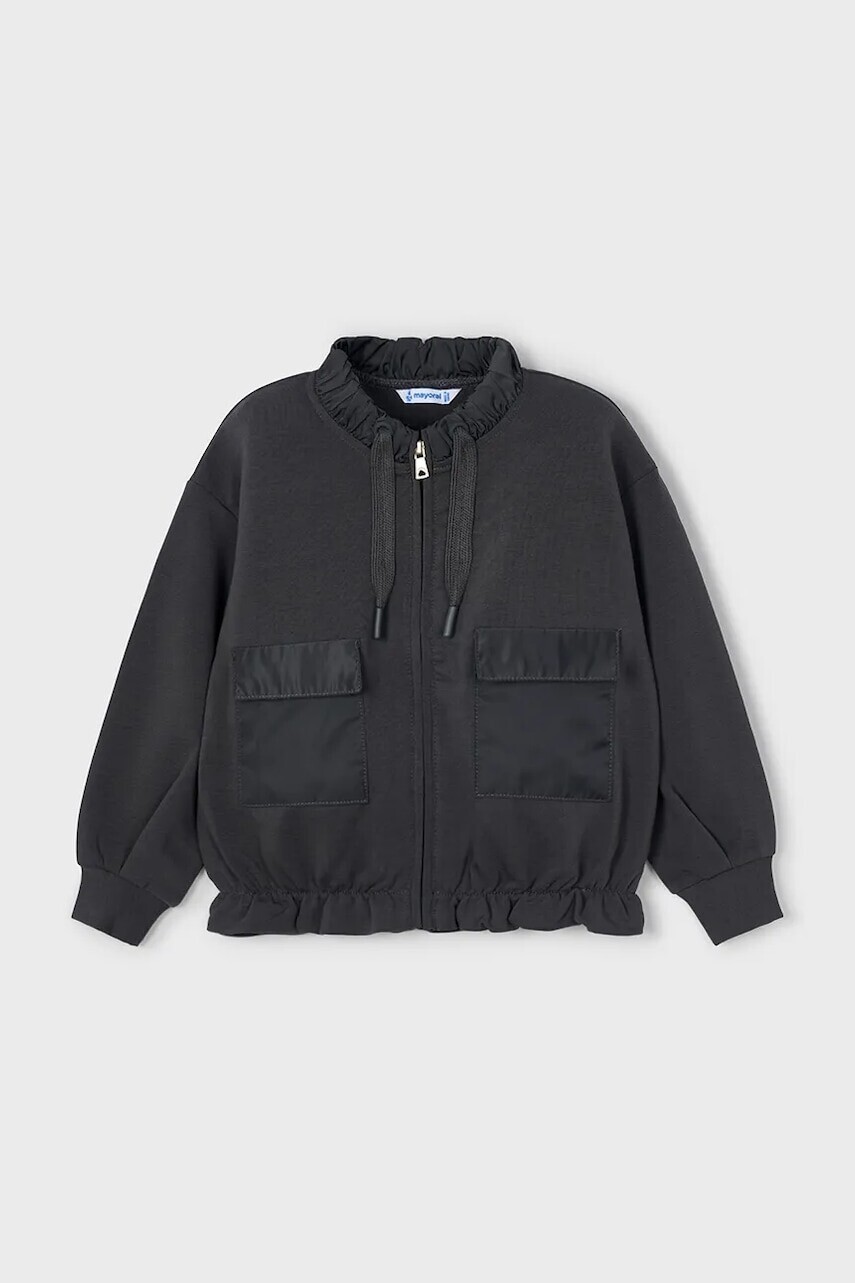 Detská mikina Mayoral šedá farba, jednofarebná, 3410