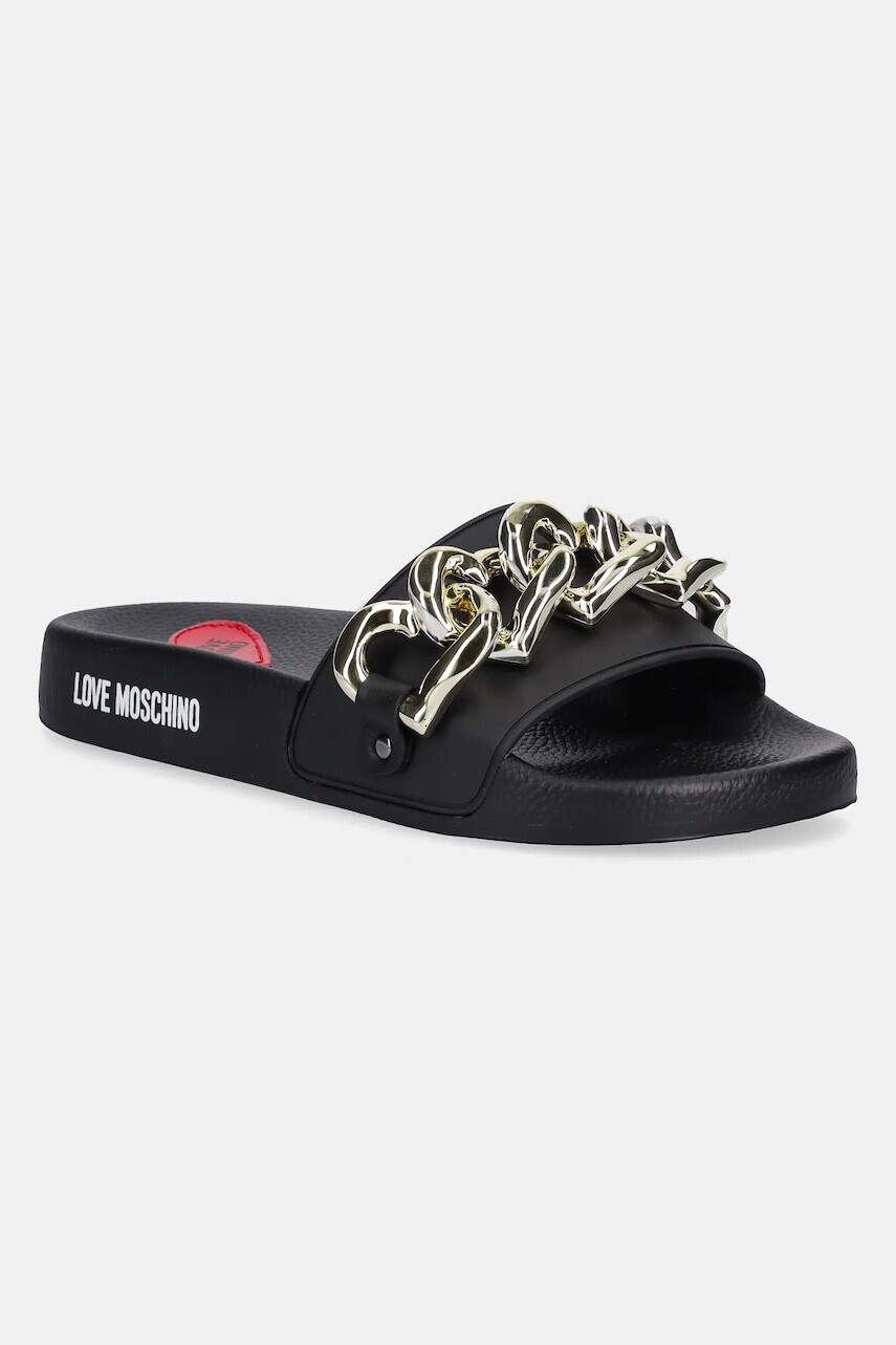 Šľapky Love Moschino dámske, čierna farba, JA28132G1MI16000