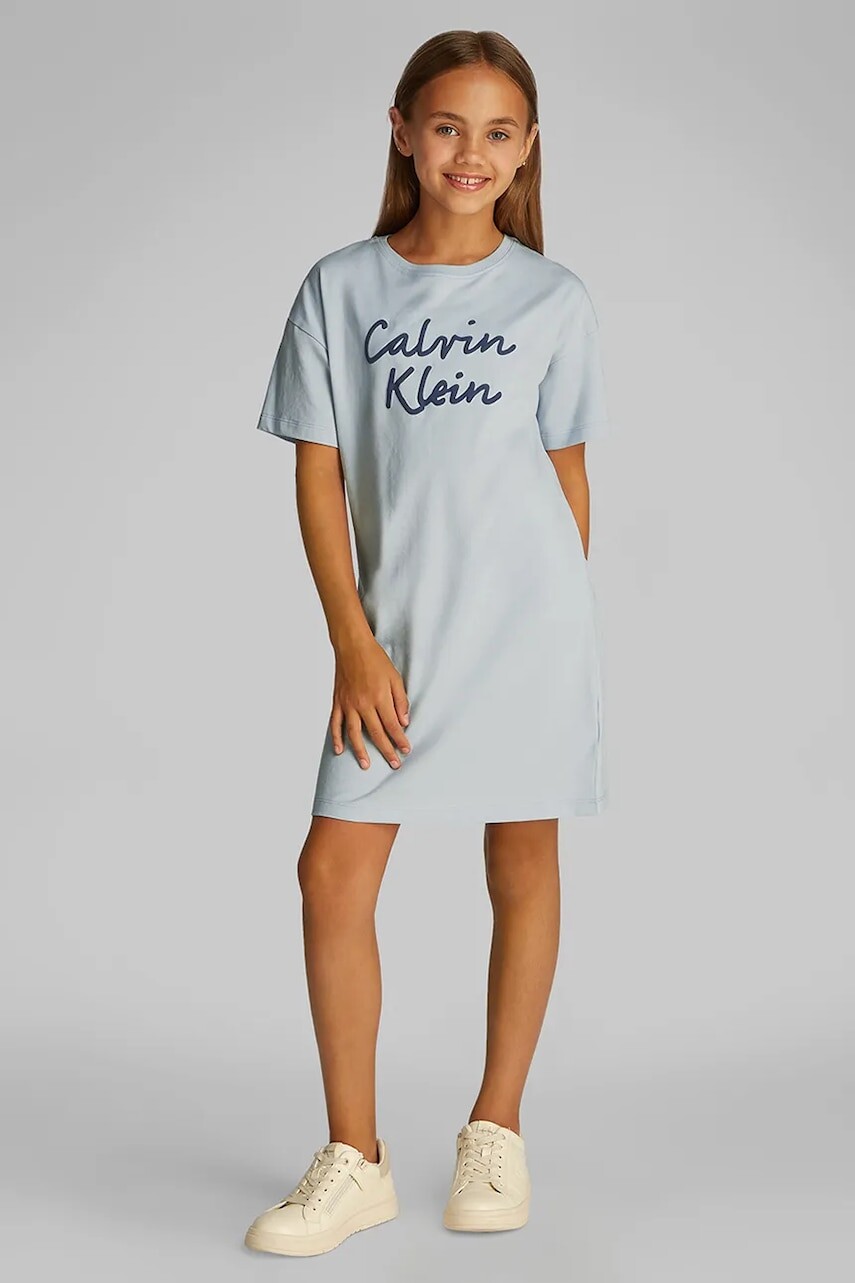 Dievčenské šaty Calvin Klein Jeans mini, rovný strih, IG0IG02912