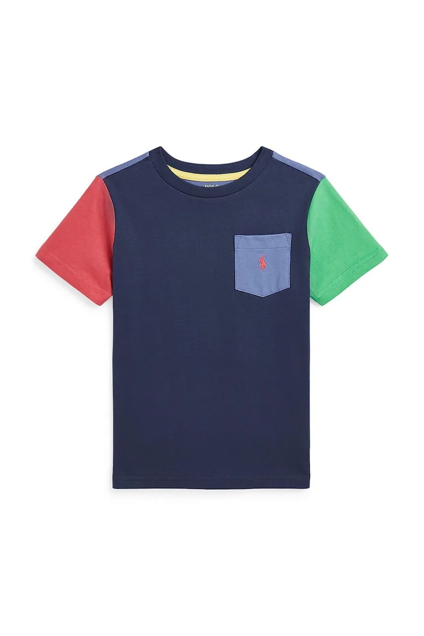 Detské bavlnené tričko Polo Ralph Lauren tmavomodrá farba, jednofarebné, 322861435010