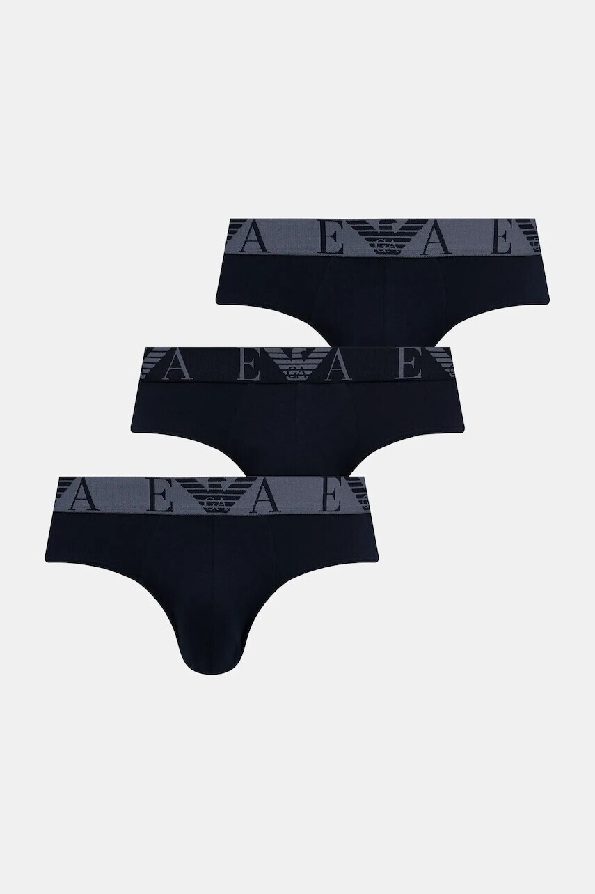 Slipy Emporio Armani Underwear 3-pak čierna farba, EM000258 AF10778