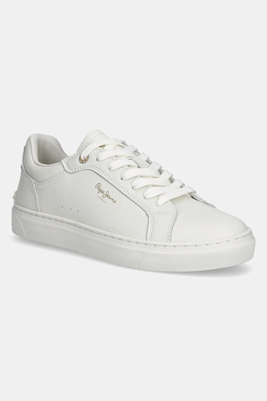 Kožené tenisky Pepe Jeans CAMDEN EDITION W dámske, béžová farba, PLS00041