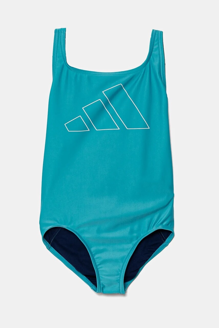 Jednodielne detské plavky adidas Performance tyrkysová farba, JJ0431
