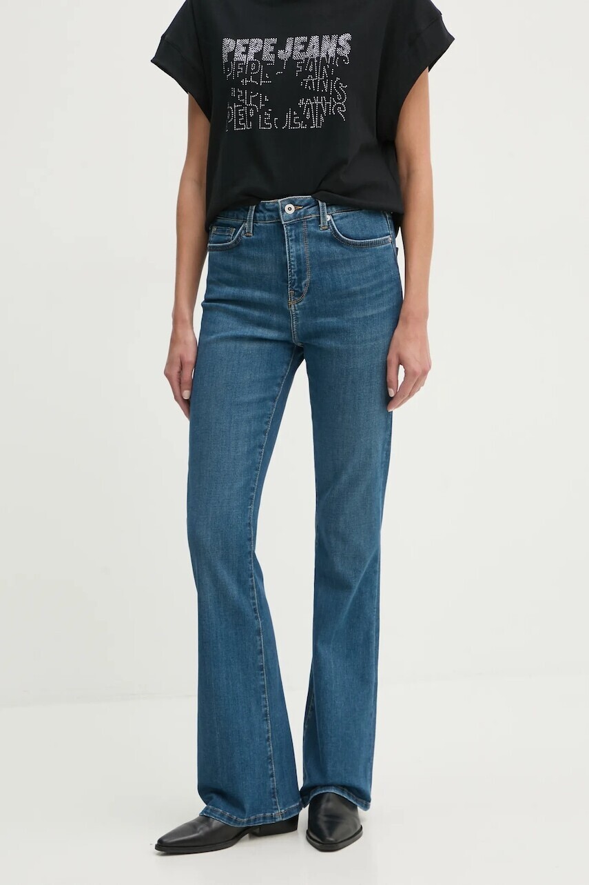 Rifle Pepe Jeans FLARE HW DION dámske, vysoký pás, PL204733IA9