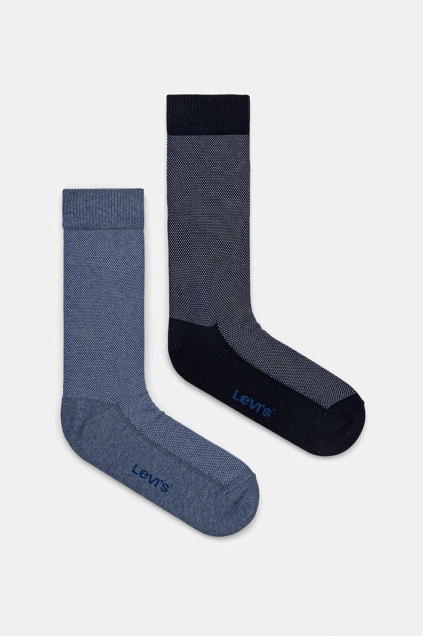 Ponožky Levi's 2-pak tmavomodrá farba, 37157-1210