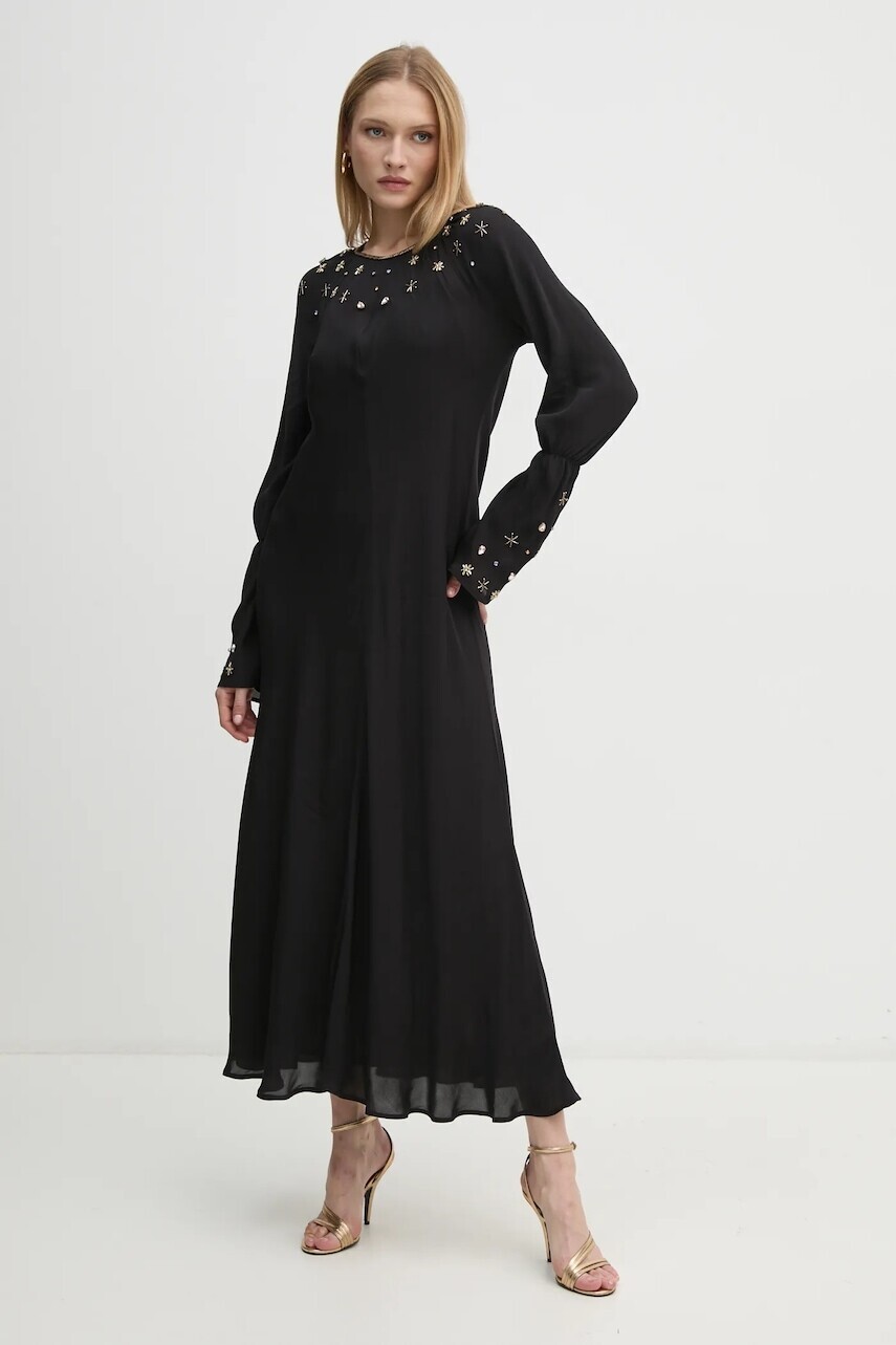 Šaty Forte Forte čierna farba, maxi, áčkový strih, 13285_my dress