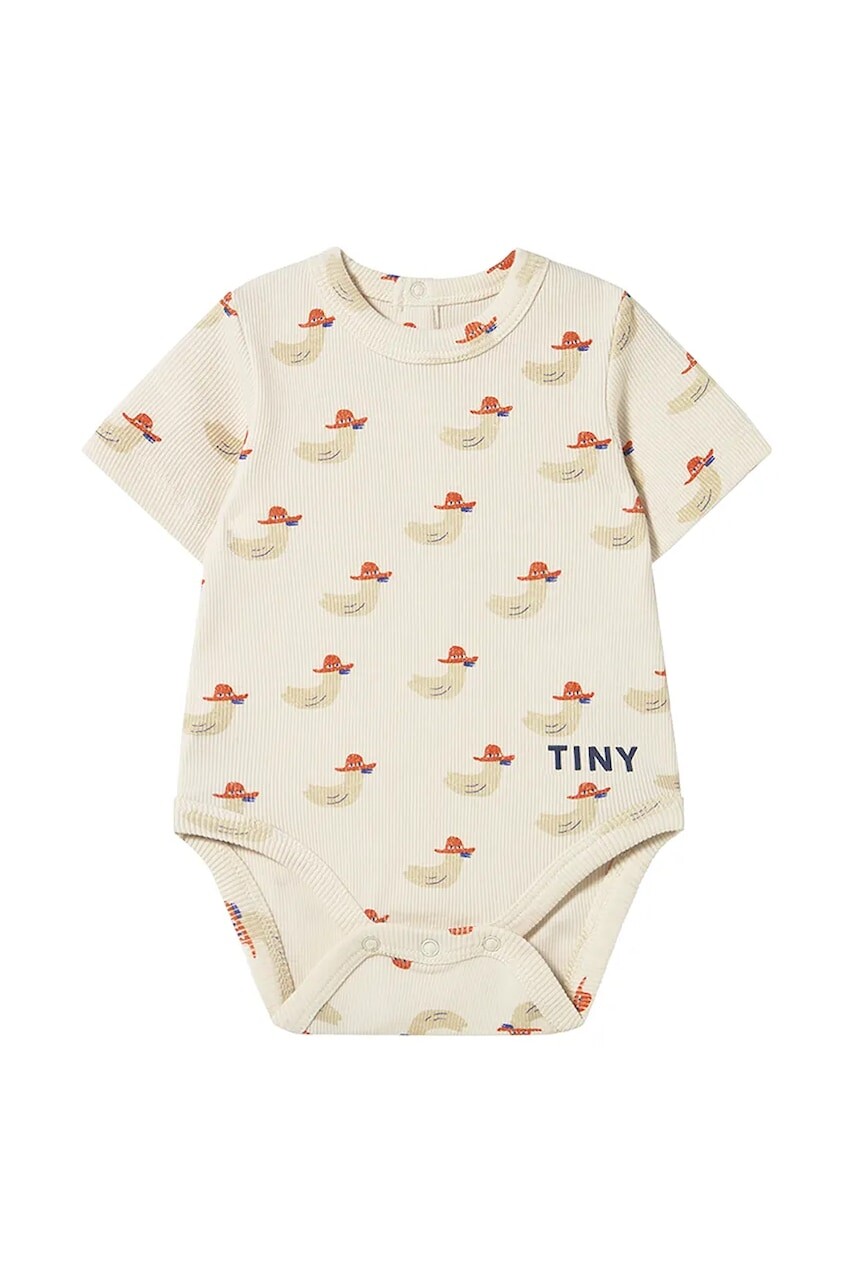 Body pre bábätká Tinycottons DUCKS RIB BODY SS25-359