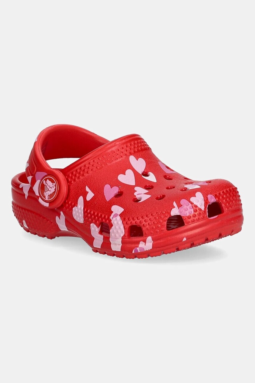 Detské šľapky Crocs CLASSIC VDAY CLOG červená farba, 209755