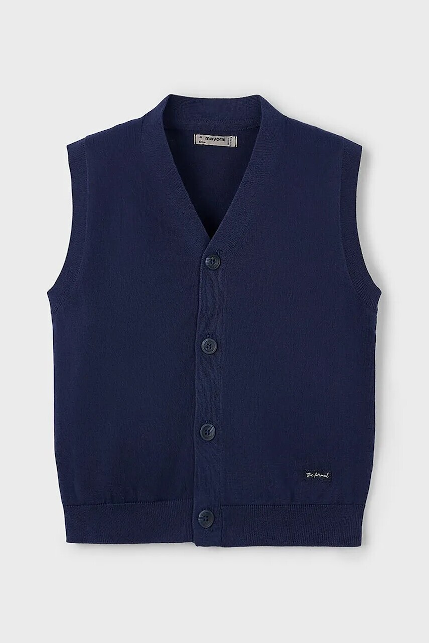 Detská vesta Mayoral tmavomodrá farba, tenký, 3370