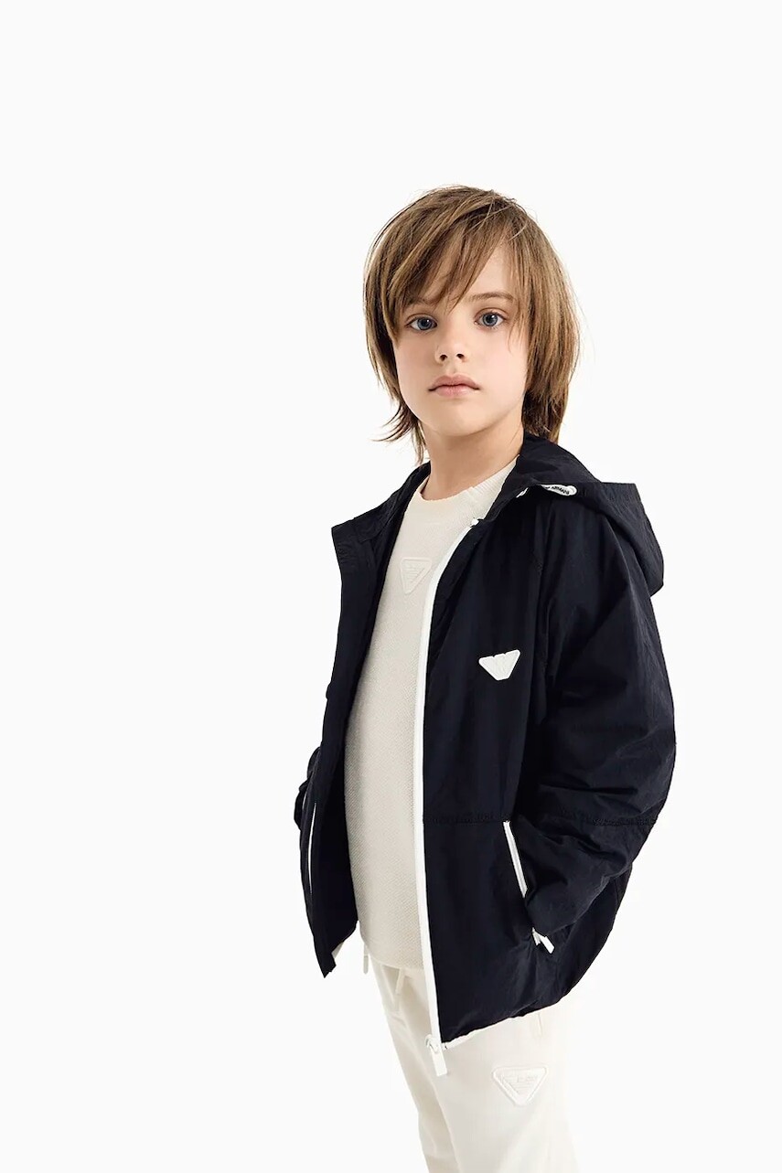 Detská bunda Emporio Armani tmavomodrá farba, EB000097 AF12995