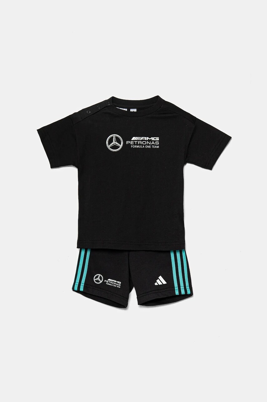 Detská bavlnená súprava adidas Performance MER DNA čierna farba, JV5438