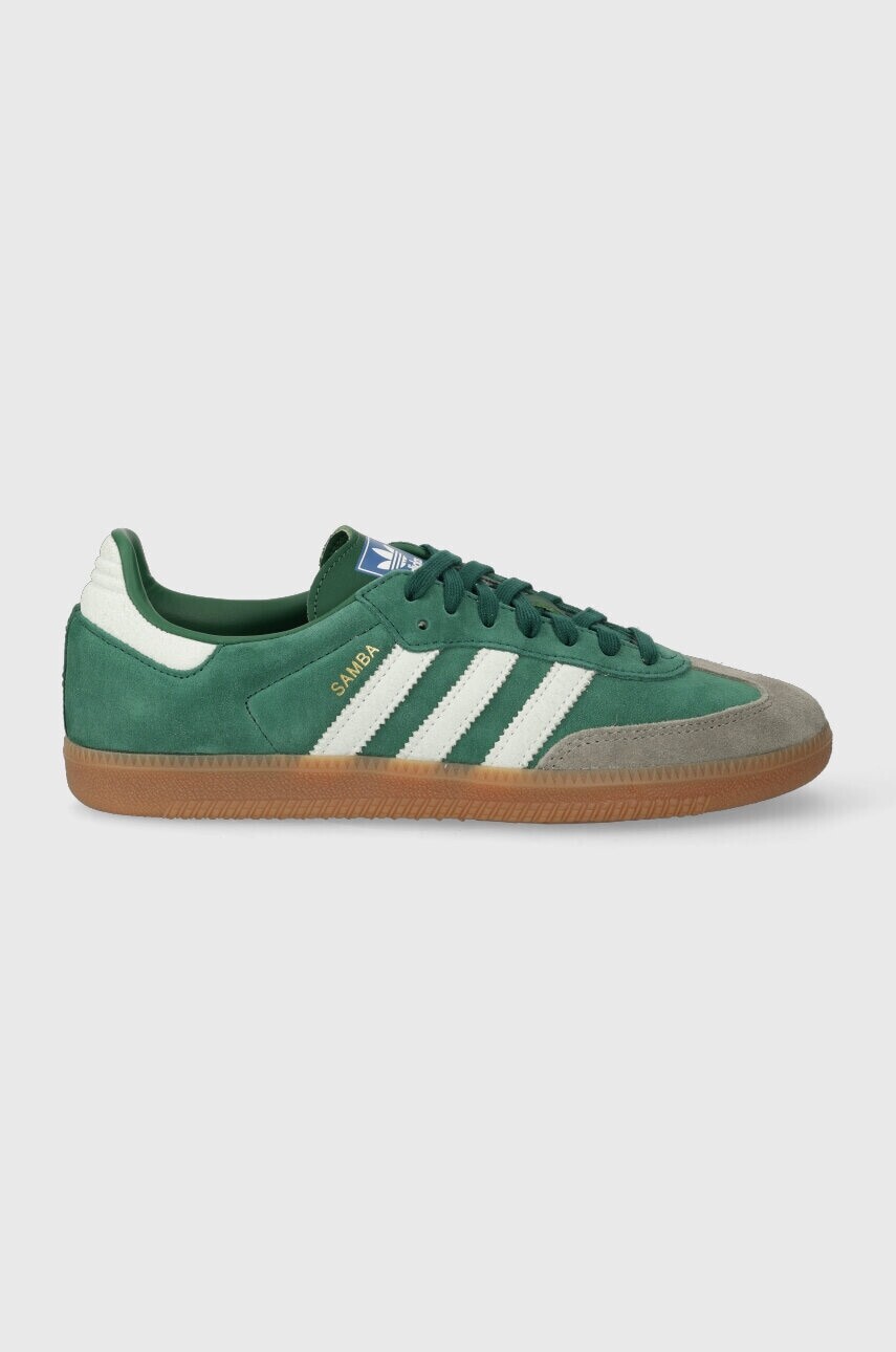 Semišové tenisky adidas Originals zelená farba