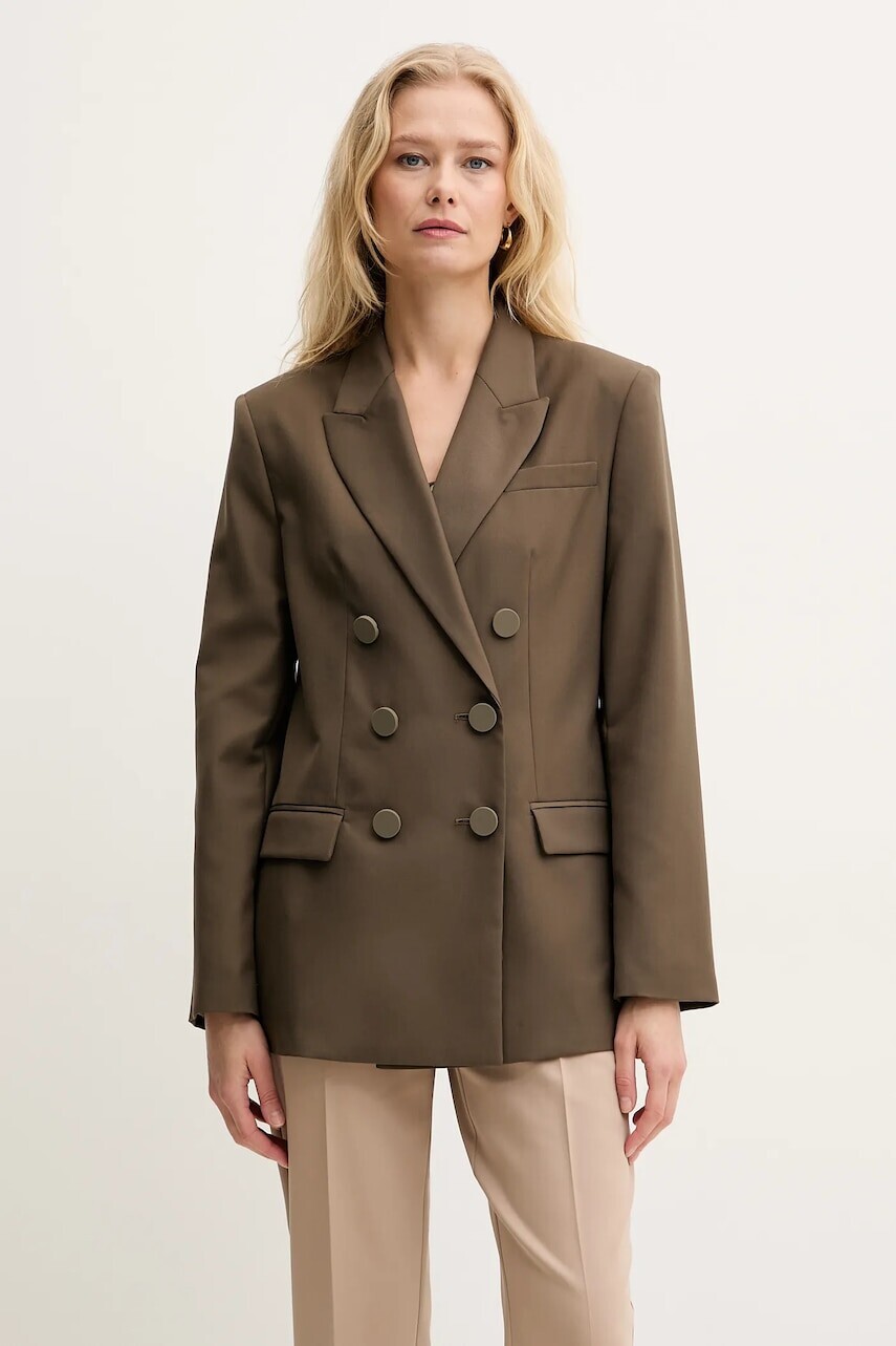 Sako Armani Exchange zelená farba, dvojradové, jednofarebné, XW000220 AF10855