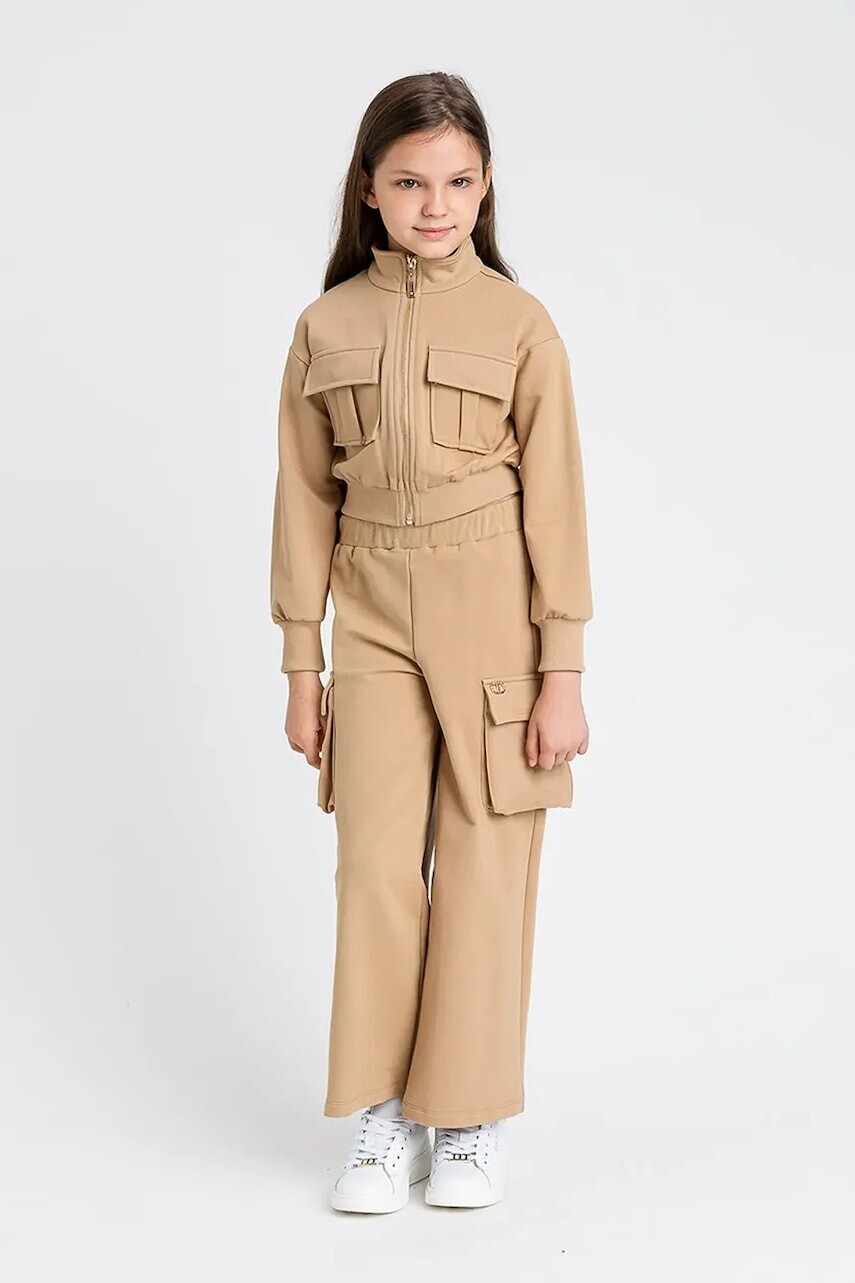 Detské nohavice Twinset béžová farba, jednofarebné, 251GJ2586