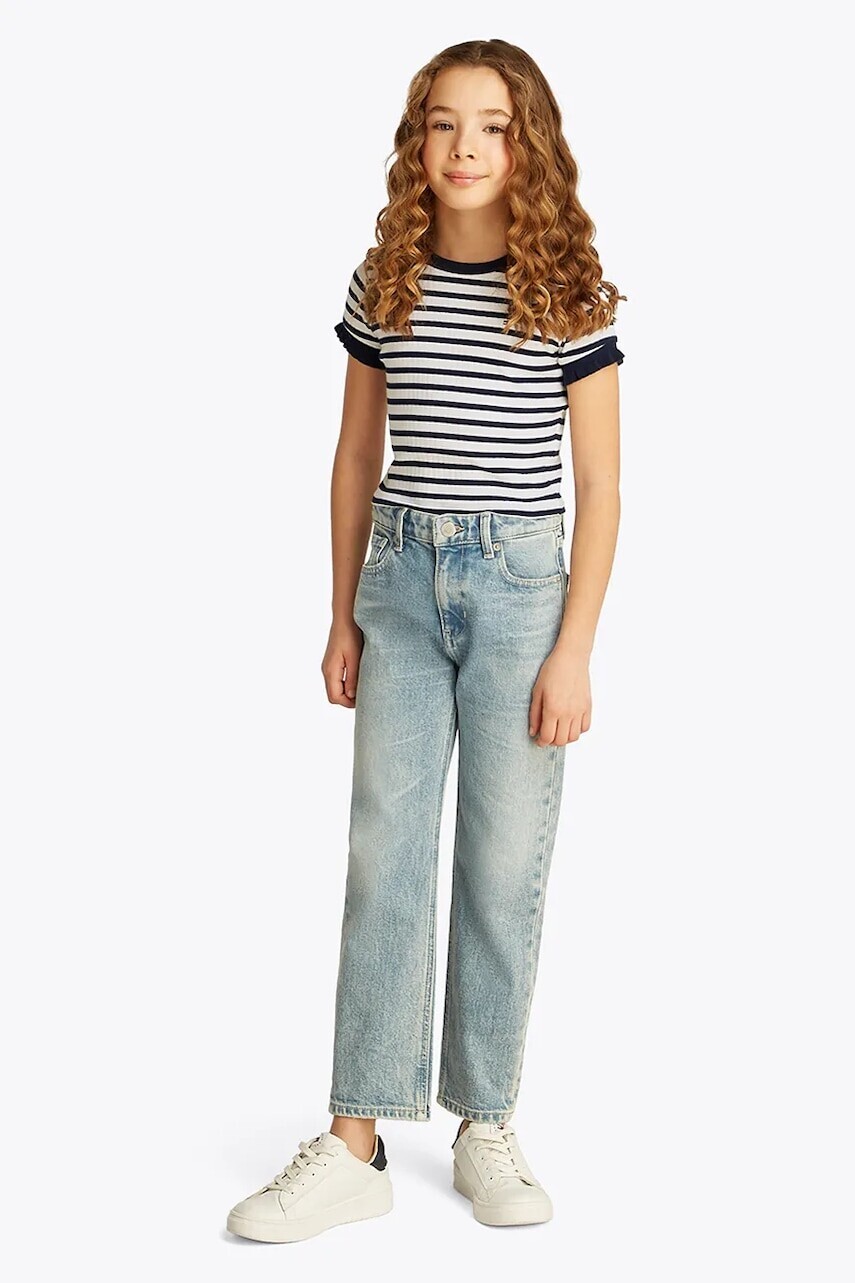 Detské tričko Tommy Hilfiger tmavomodrá farba, KG0KG08534