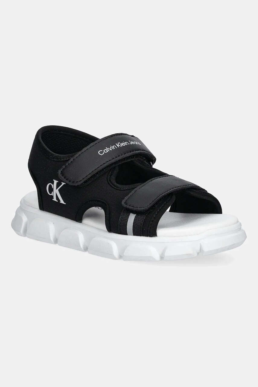 Detské sandále Calvin Klein Jeans čierna farba, V1B2-83020