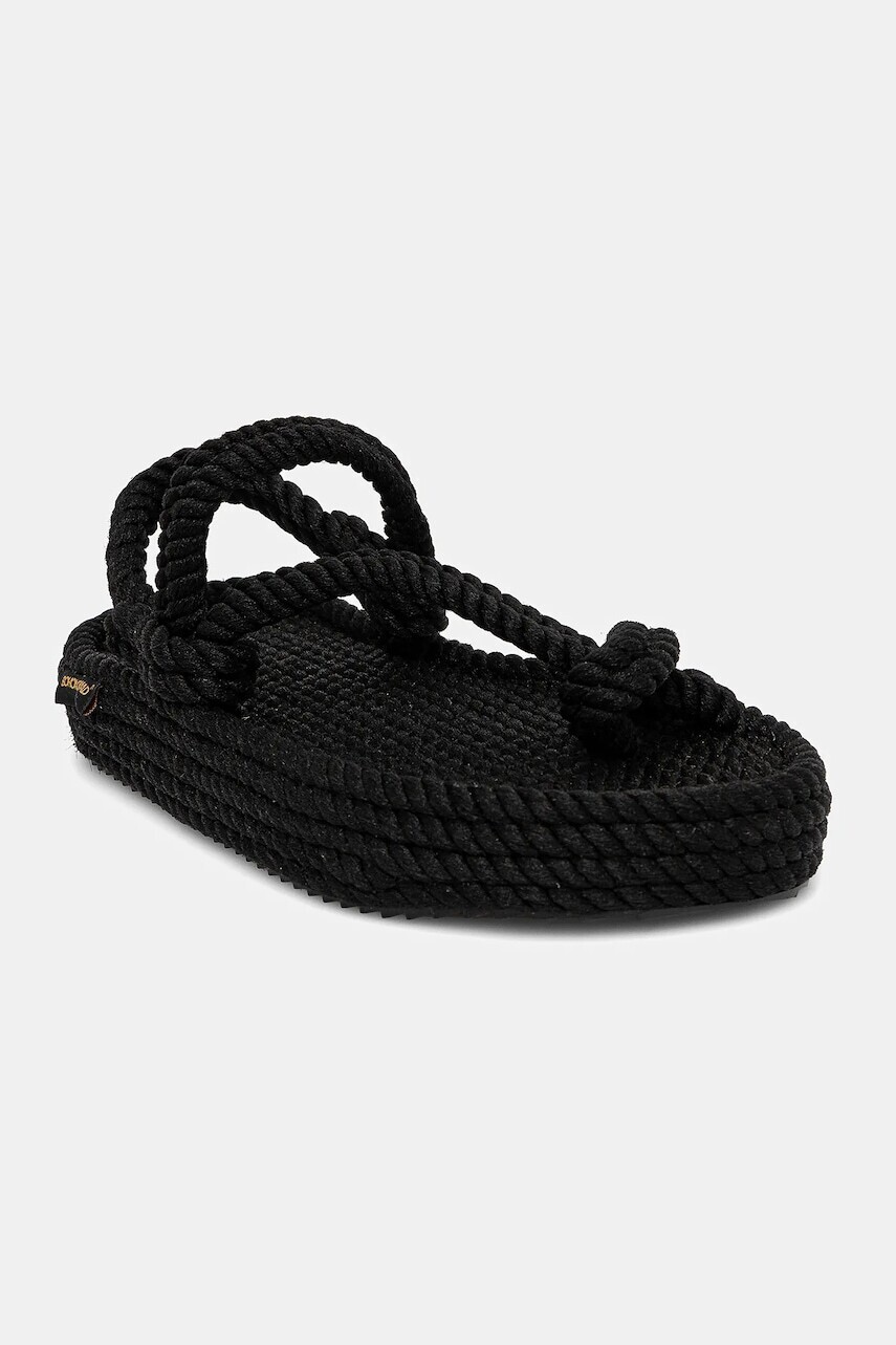 Sandále Bohonomad Hawaii dámske, čierna farba, na platforme, HAW.0020.PRS