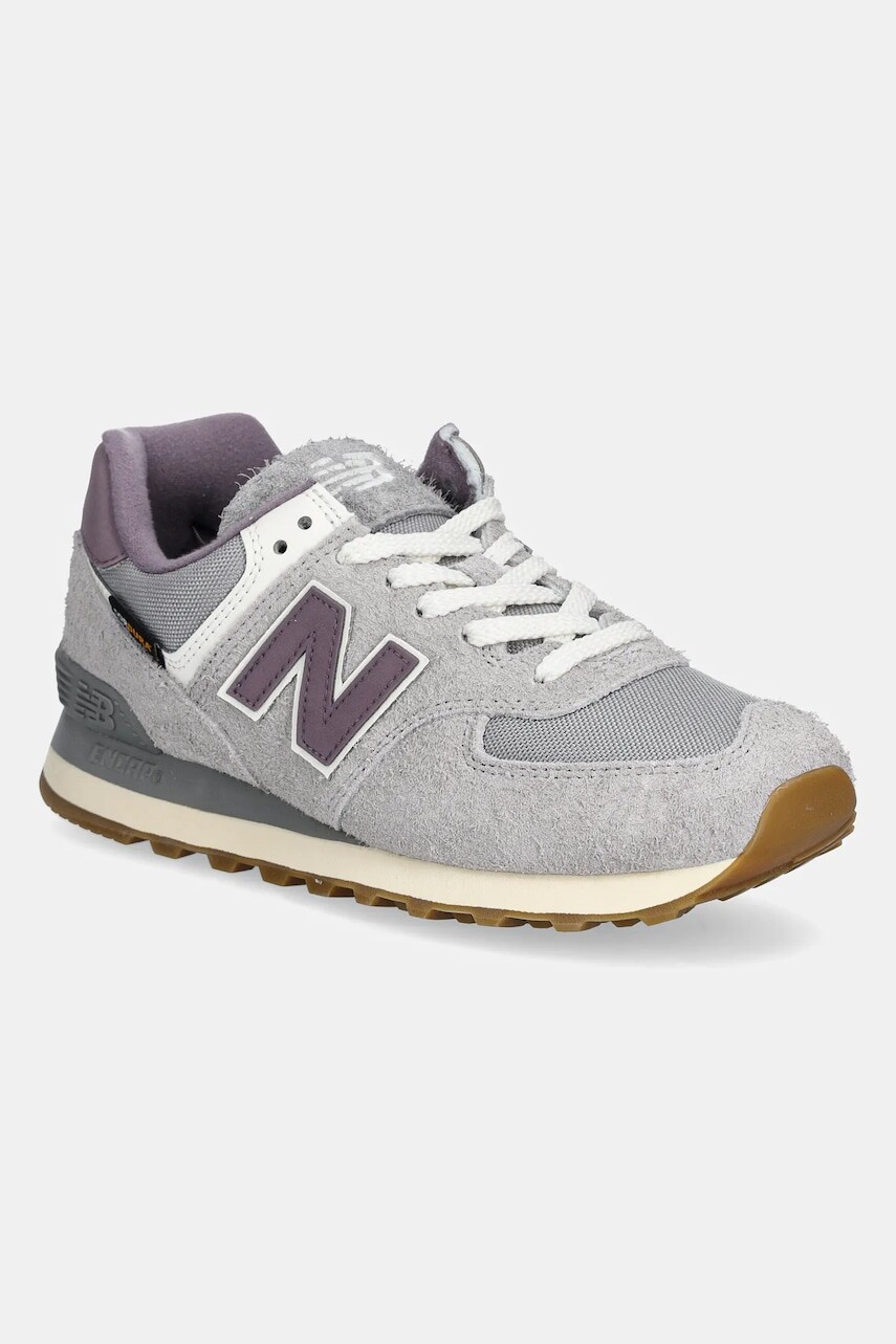 Semišové tenisky New Balance 574 dámske, fialová farba, U574YGD