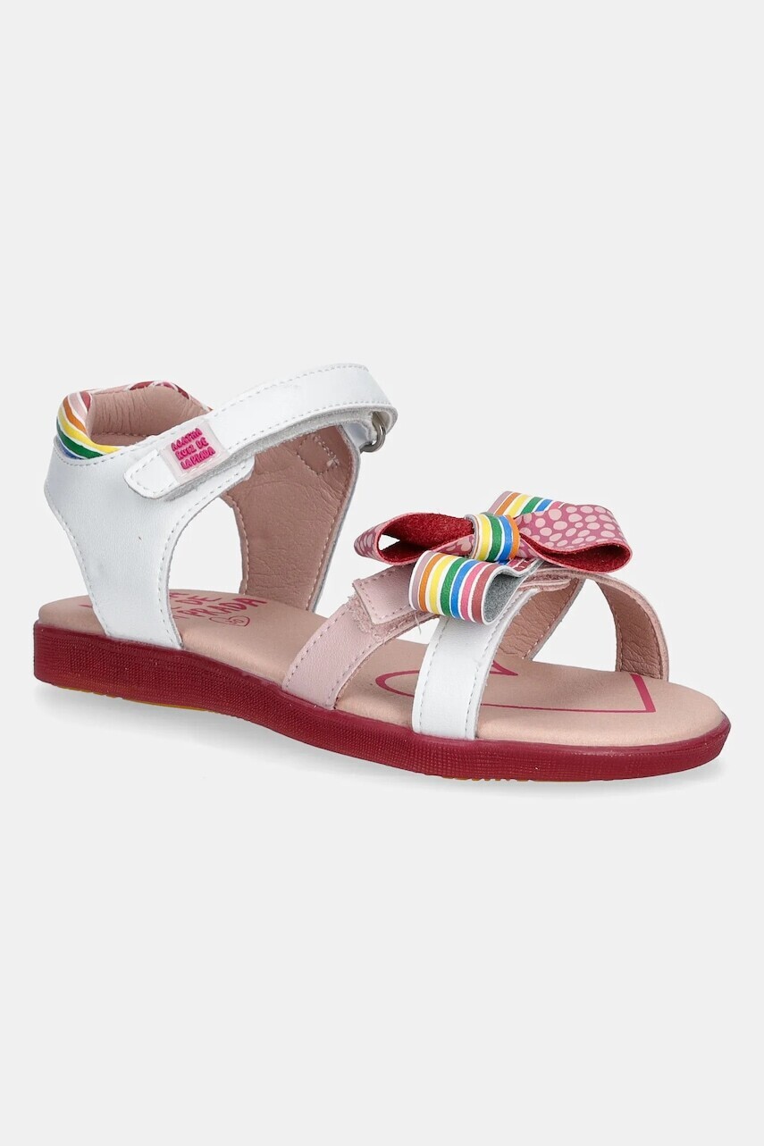 Detské kožené sandále Agatha Ruiz de la Prada biela farba, 252962