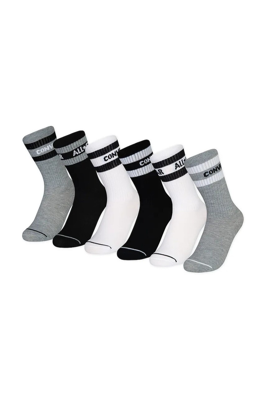 Detské ponožky Converse 6-pak šedá farba, RC0156