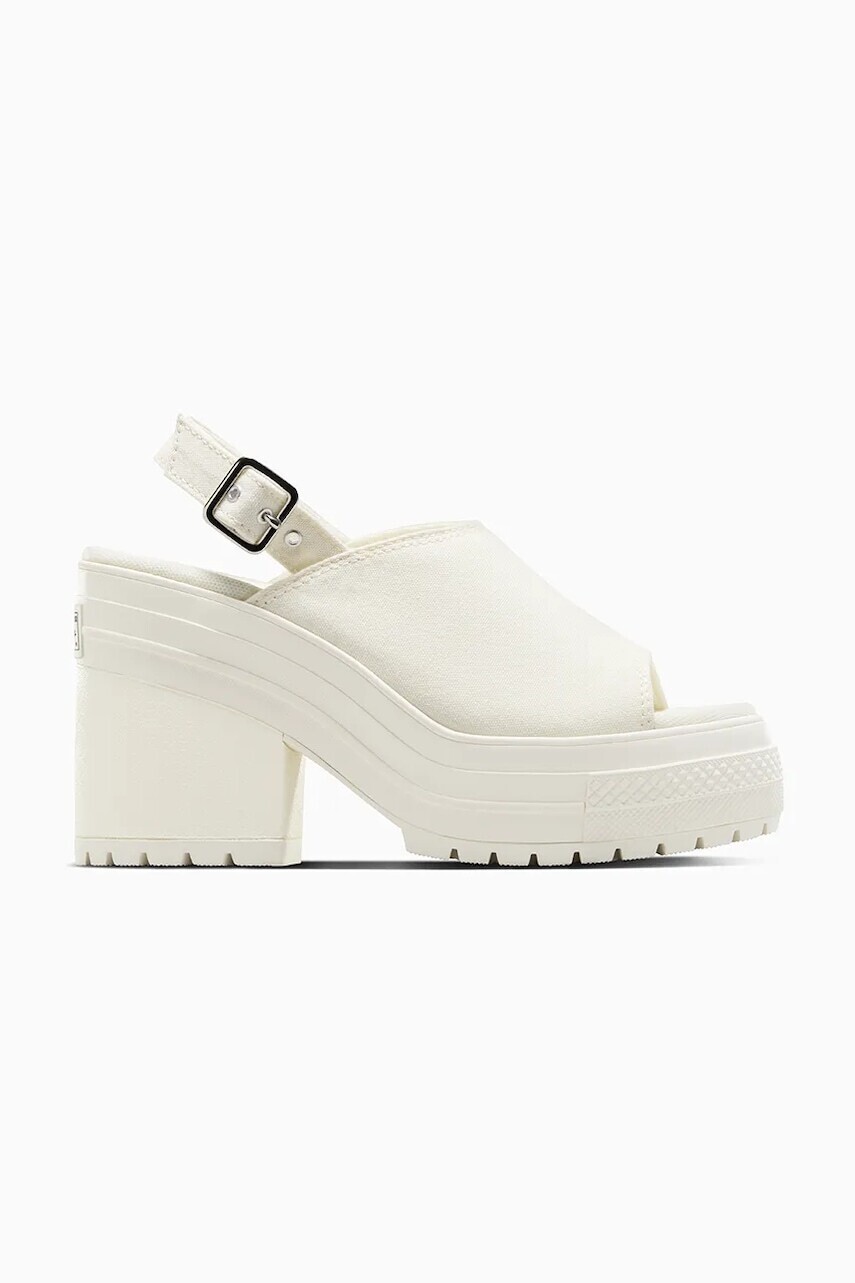 Sandále Converse Chuck 70 De Luxe Heel Nu dámske, biela farba, na podpätku, A13796C
