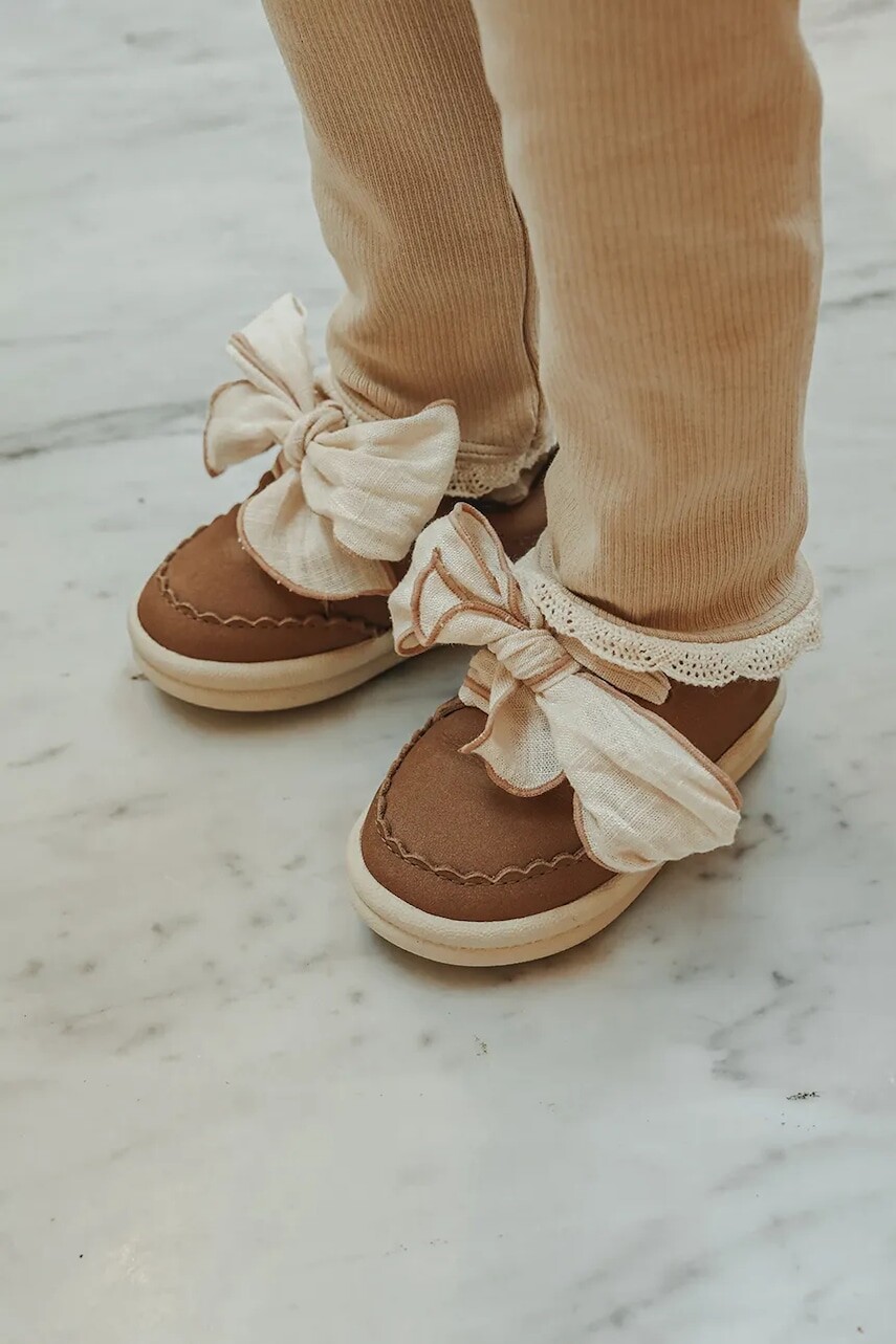 Detské kožené tenisky Donsje Brookli Sneakers hnedá farba, 1501300