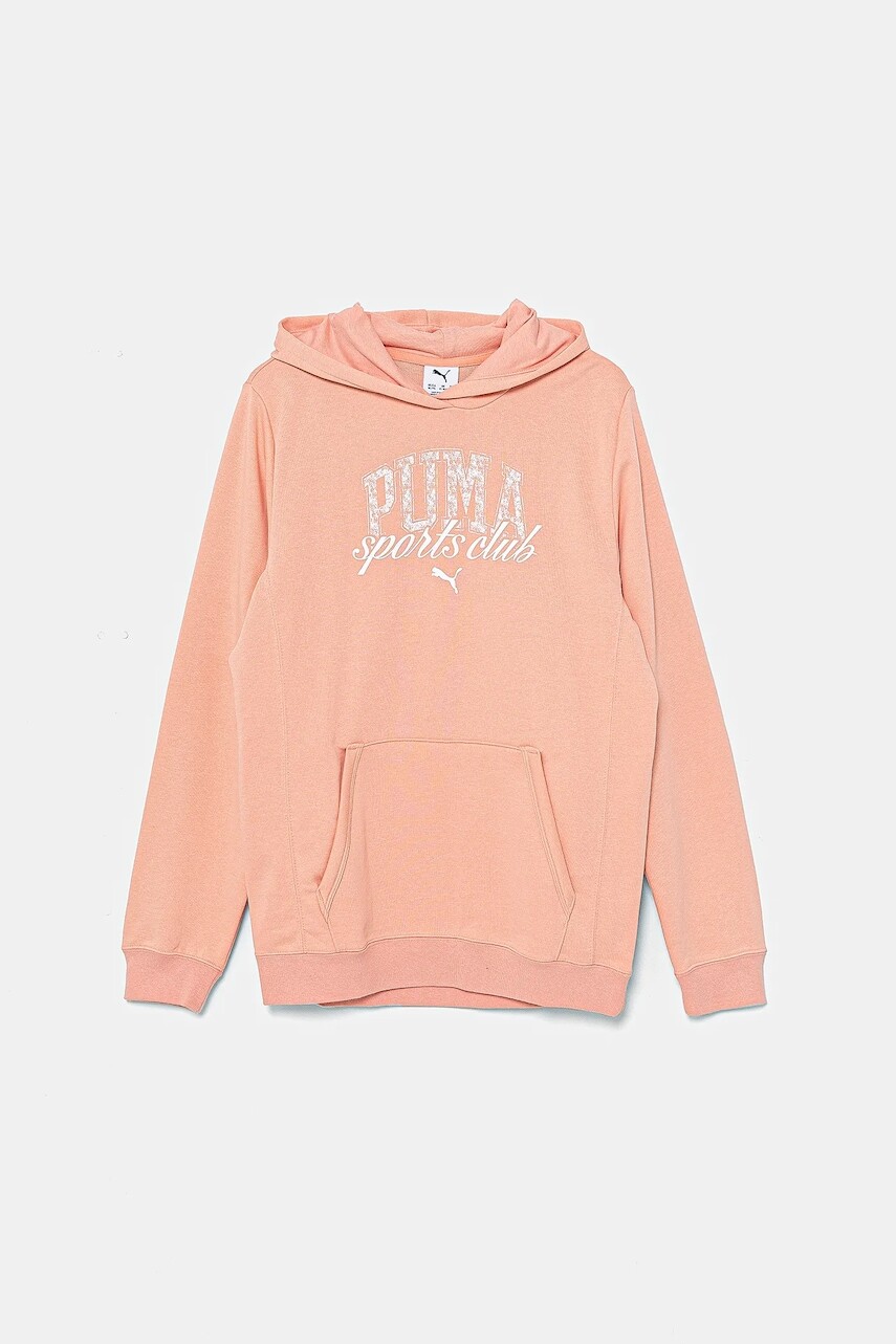 Detská mikina Puma CLASS Hoodie TR oranžová farba, s kapucňou, s potlačou, 685829