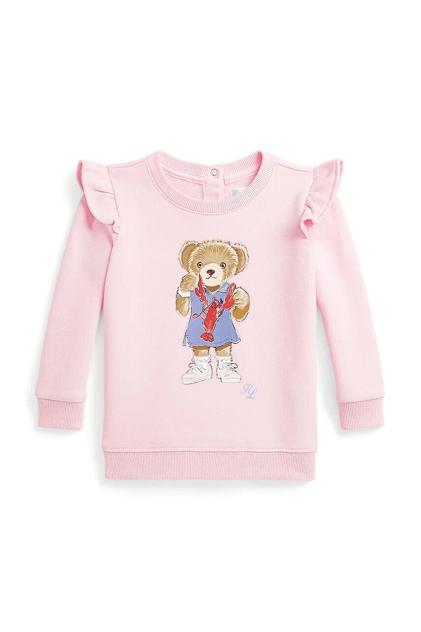 Mikina pre bábätká Polo Ralph Lauren ružová farba, s potlačou, 310974164001