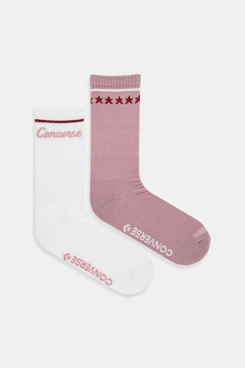 Ponožky Converse dámske, ružová farba, E1350W-2001