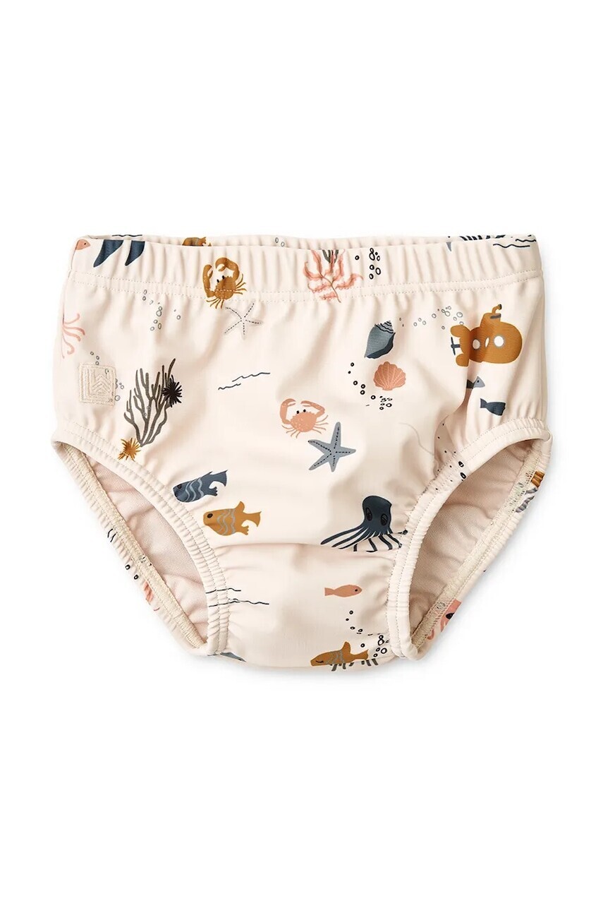 Detské plavky Liewood Anthony Baby Printed Swim Pants béžová farba, LW19980