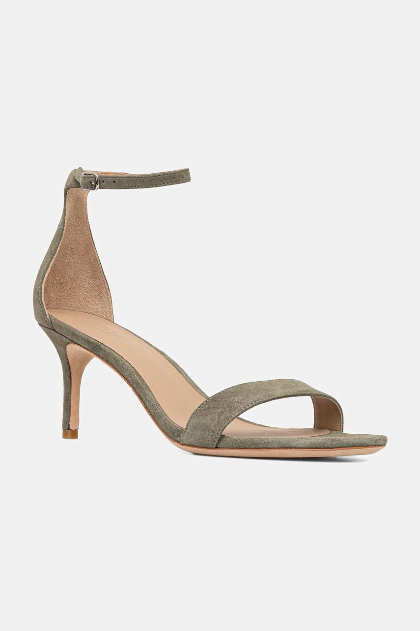 Semišové sandále Lauren Ralph Lauren Allie Mid zelená farba, 802959175007