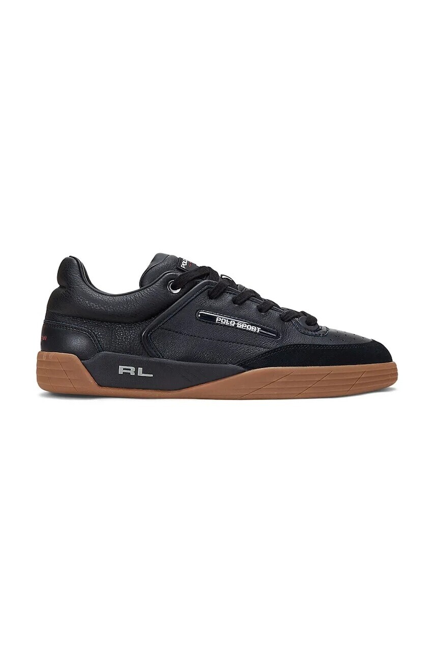 Kožené tenisky Polo Ralph Lauren Ps 150 pánske, čierna farba, 809961160002