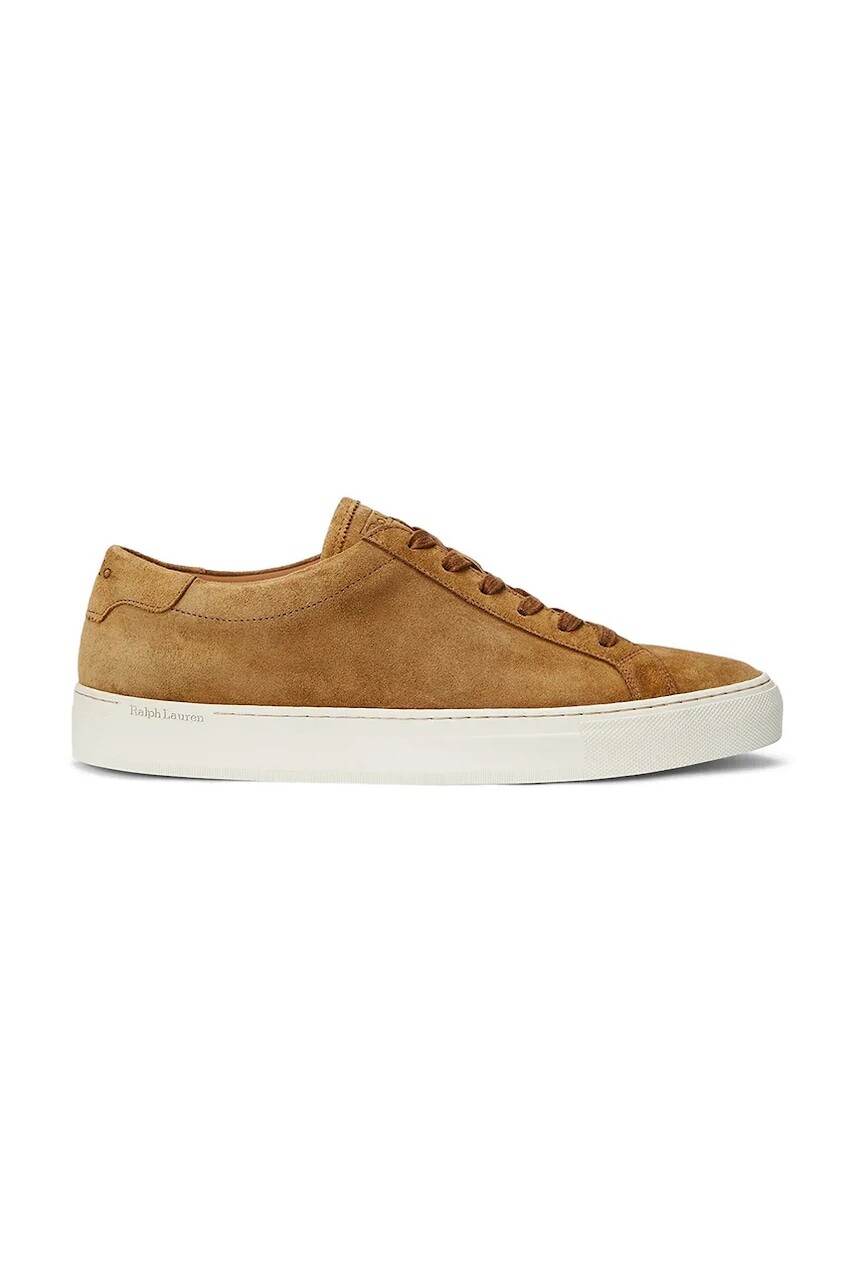 Semišové tenisky Polo Ralph Lauren Jermain Lux pánske, hnedá farba, 809949793003