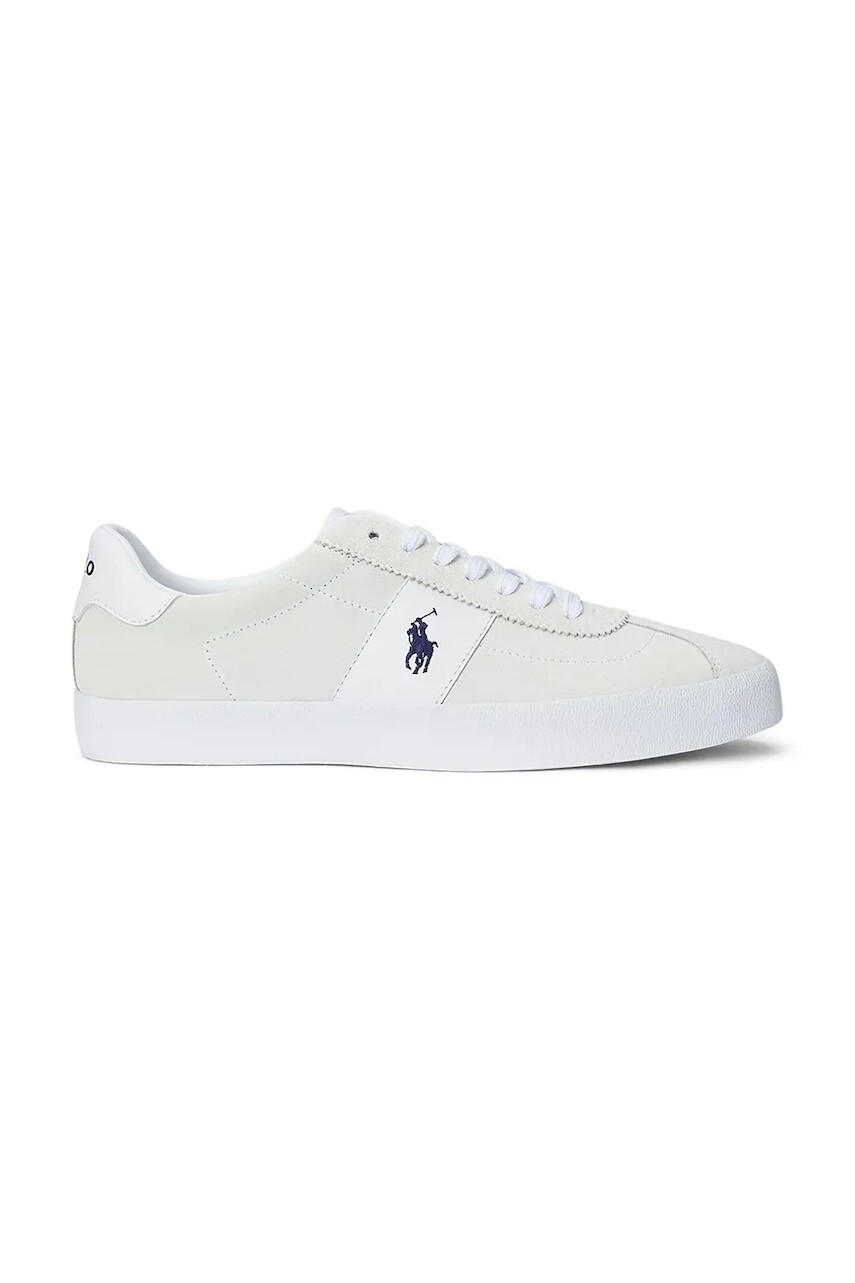 Kožené tenisky Polo Ralph Lauren Court Vlc pánske, biela farba, 816961260001