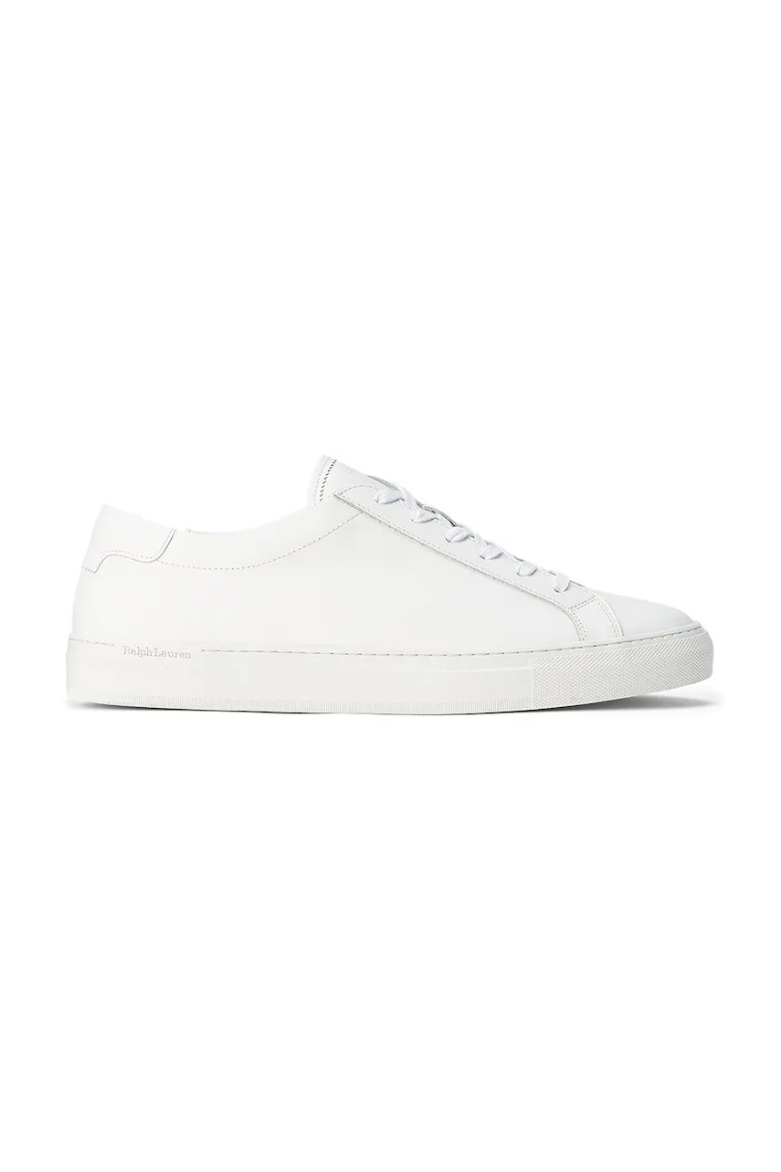 Kožené tenisky Polo Ralph Lauren Jermain Lux pánske, biela farba, 809913531001
