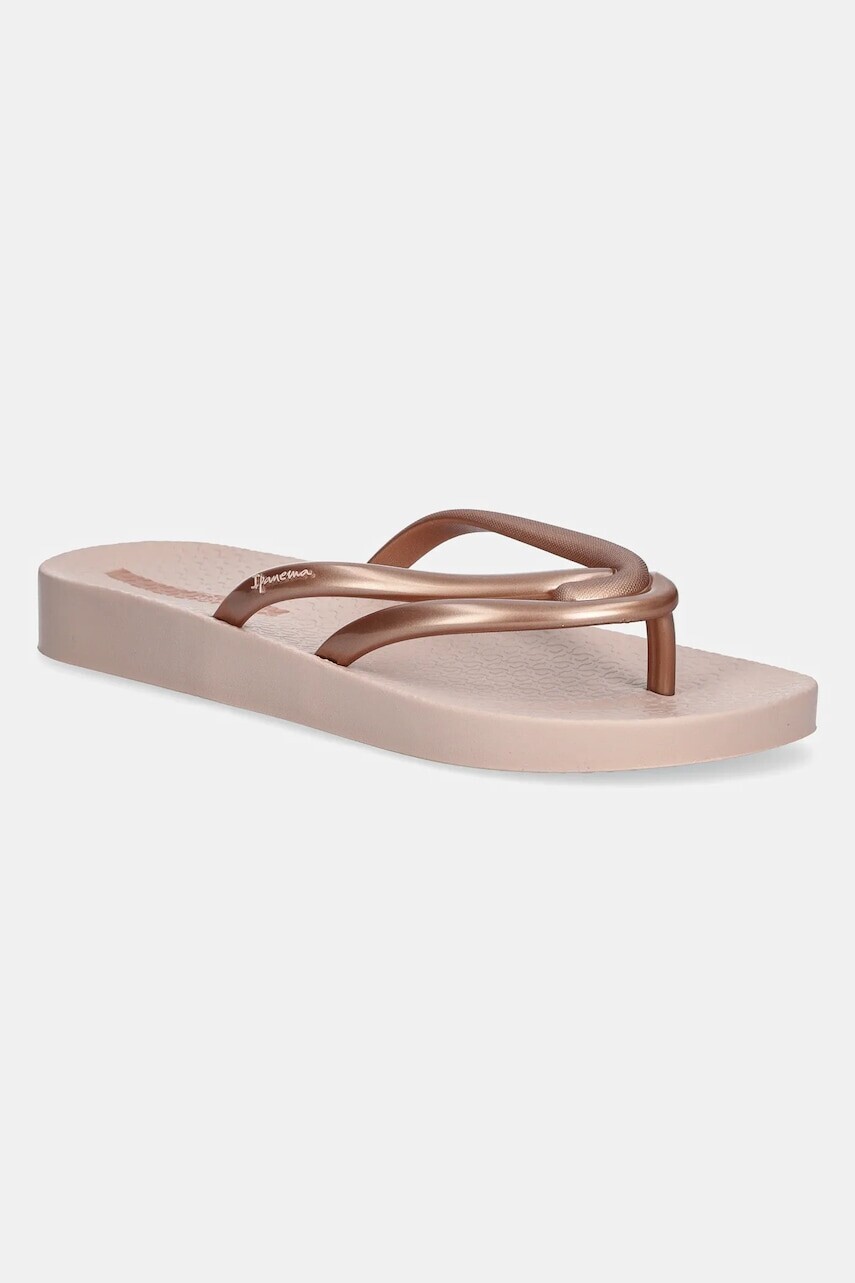 Šľapky Ipanema COMFY FEM dámske, ružová farba, na plochom podpätku, 83519-BE881