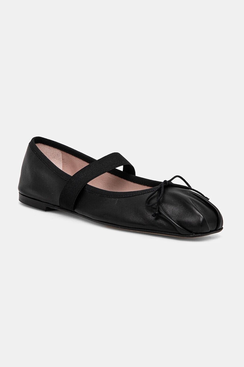Kožené balerínky Pretty Ballerinas Camille čierna farba, 52026_A