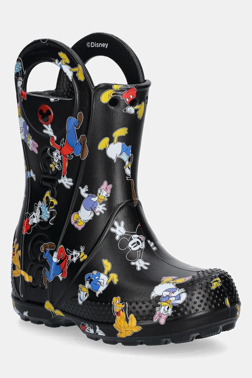 Gumáky Crocs MICKEY FRIENDS HANDLE IT BOOT KIDS čierna farba, 211146