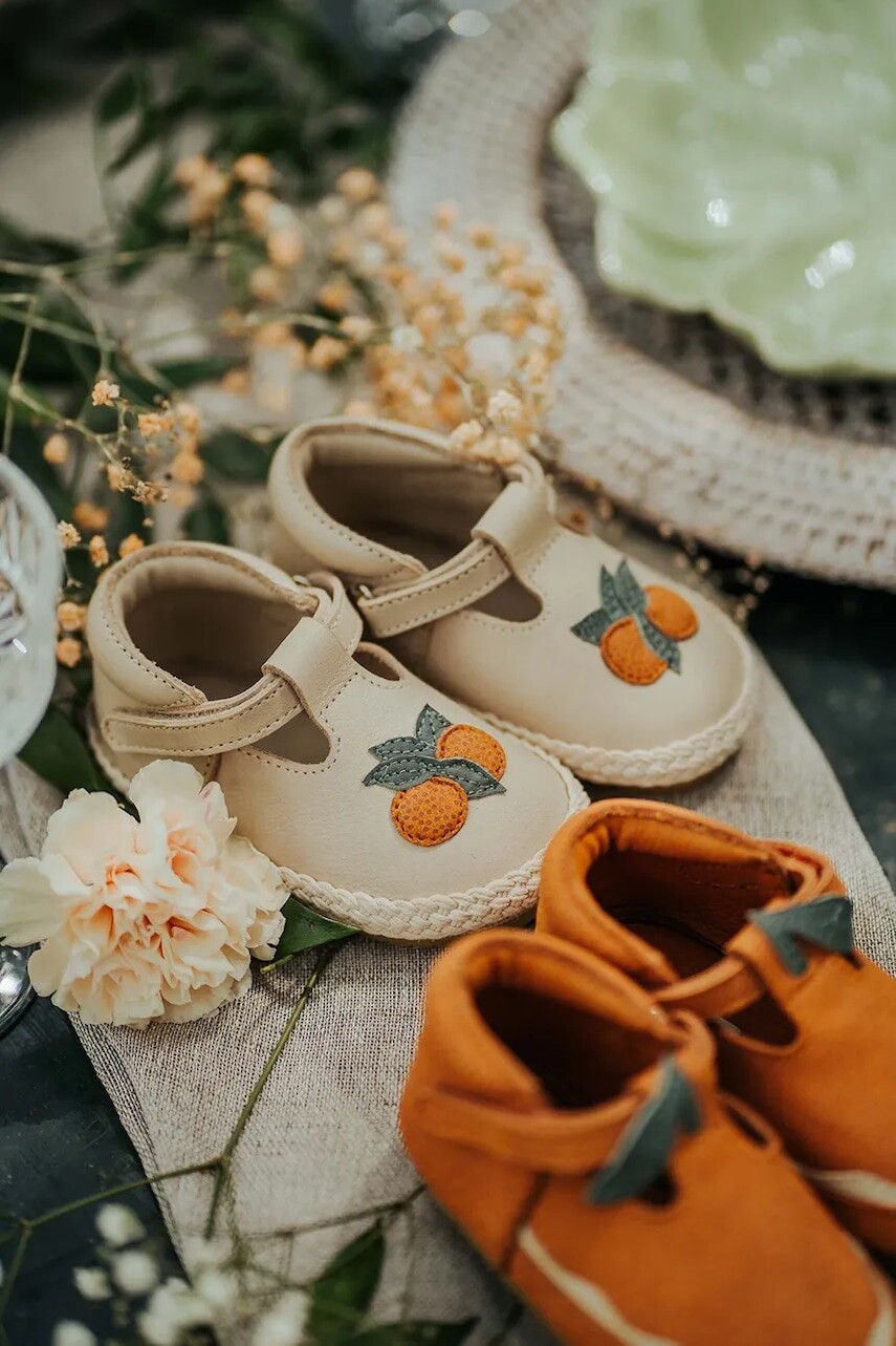 Kožené topánky pre bábätká Donsje Yames Shoes Arancia béžová farba, 1041401