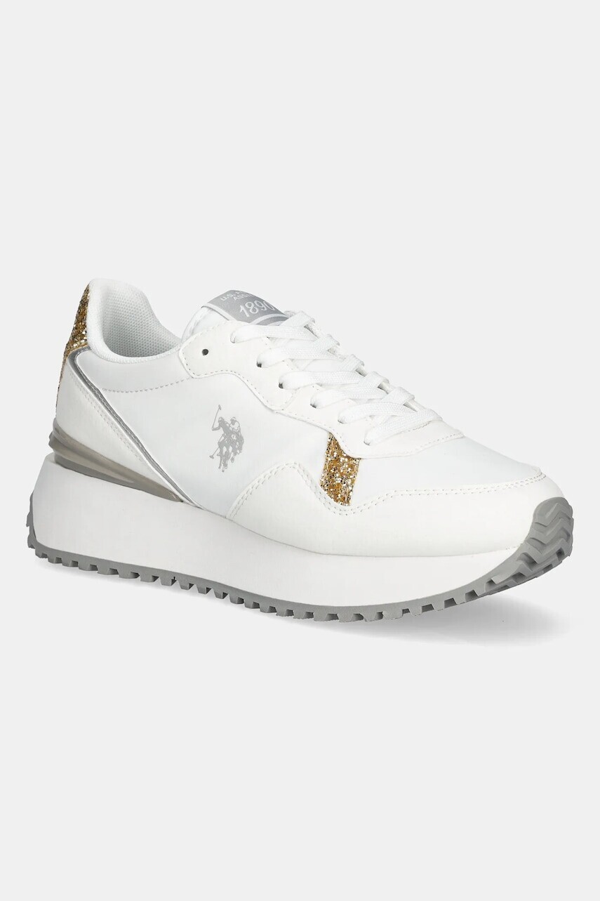 Tenisky U.S. Polo Assn. BAYLE dámske, biela farba, BAYLE003W/5NU2